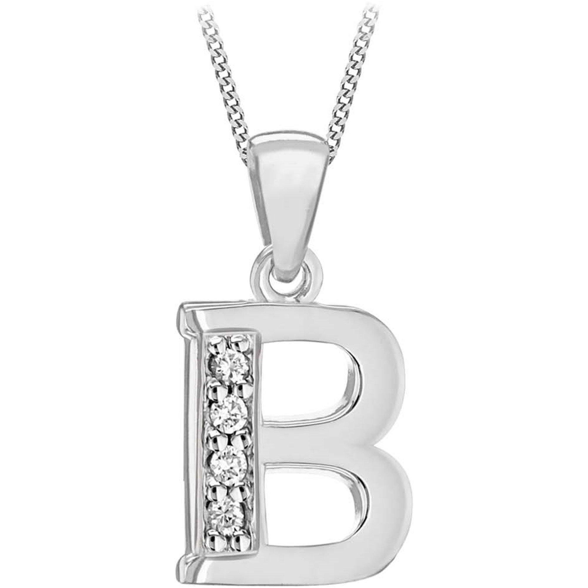 Sterling Silver - Be You - Sterling Silver CZ Initial Necklace - 2