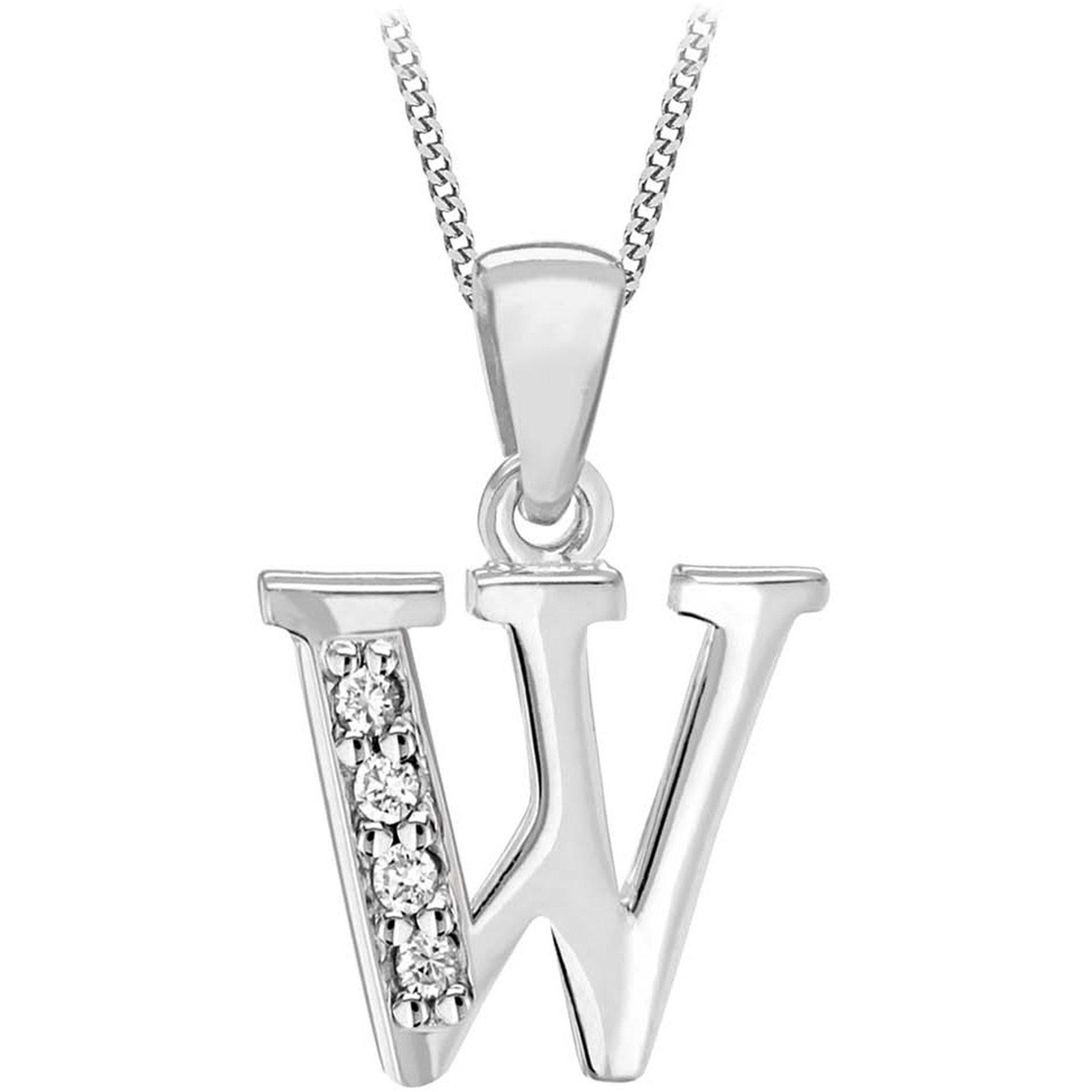 Sterling Silver - Be You - Sterling Silver CZ Initial Necklace - 11