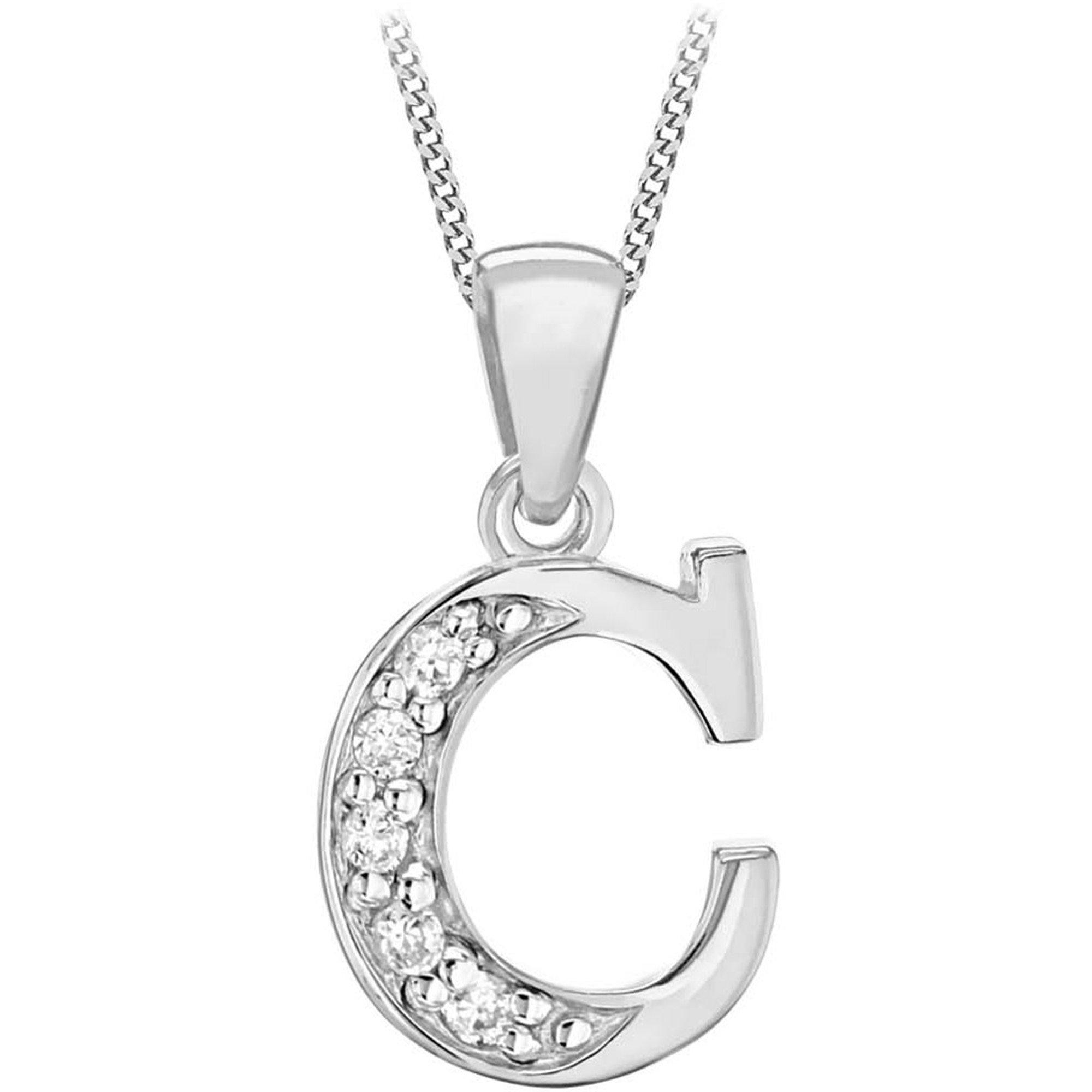 Sterling Silver - Be You - Sterling Silver CZ Initial Necklace - 3
