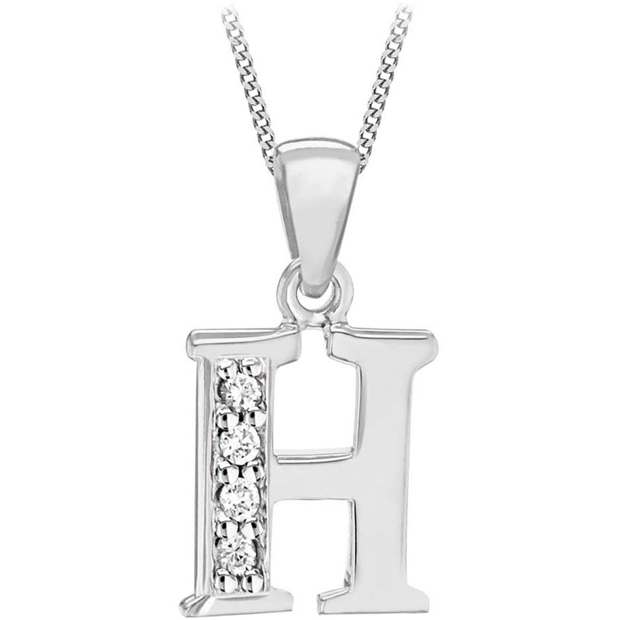 Sterling Silver - Be You - Sterling Silver CZ Initial Necklace - 5