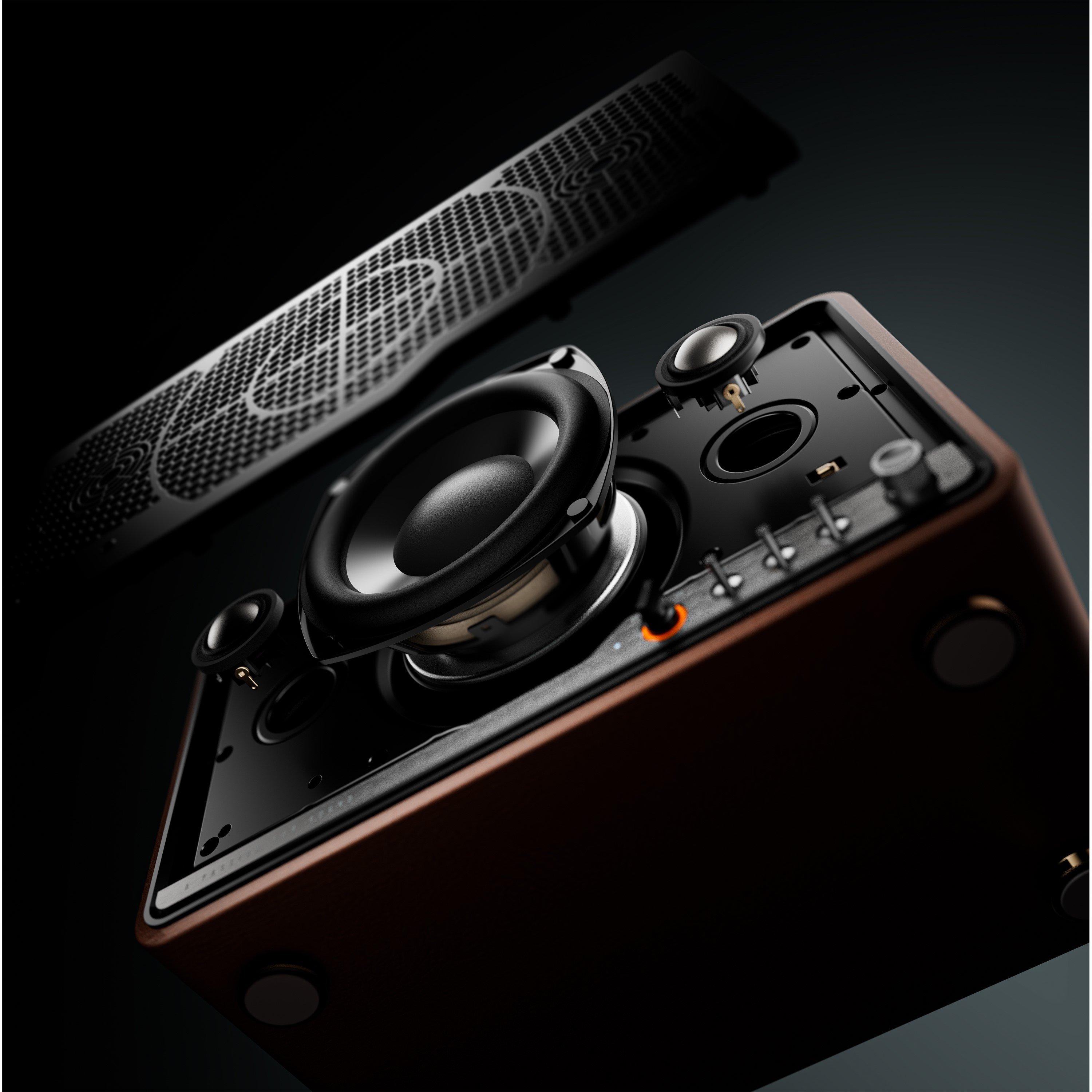 Black Walnut - Edifier - Edifier S300 Bluetooth Hi-Res Airplay 2 Speaker - 4