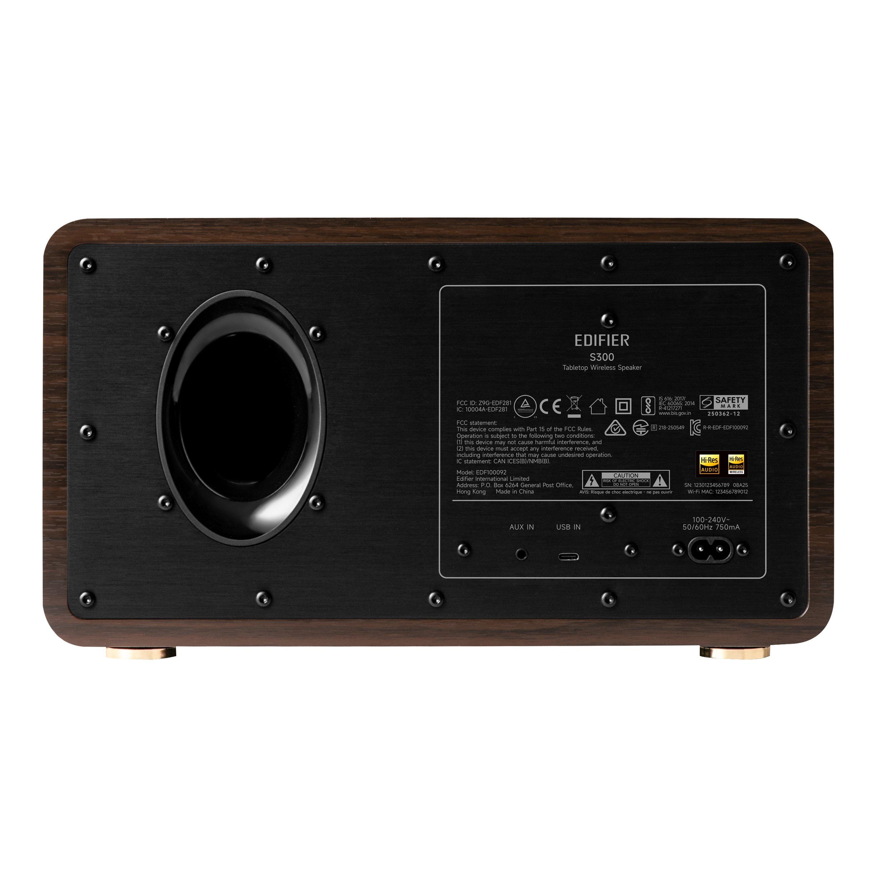 Black Walnut - Edifier - Edifier S300 Bluetooth Hi-Res Airplay 2 Speaker - 6