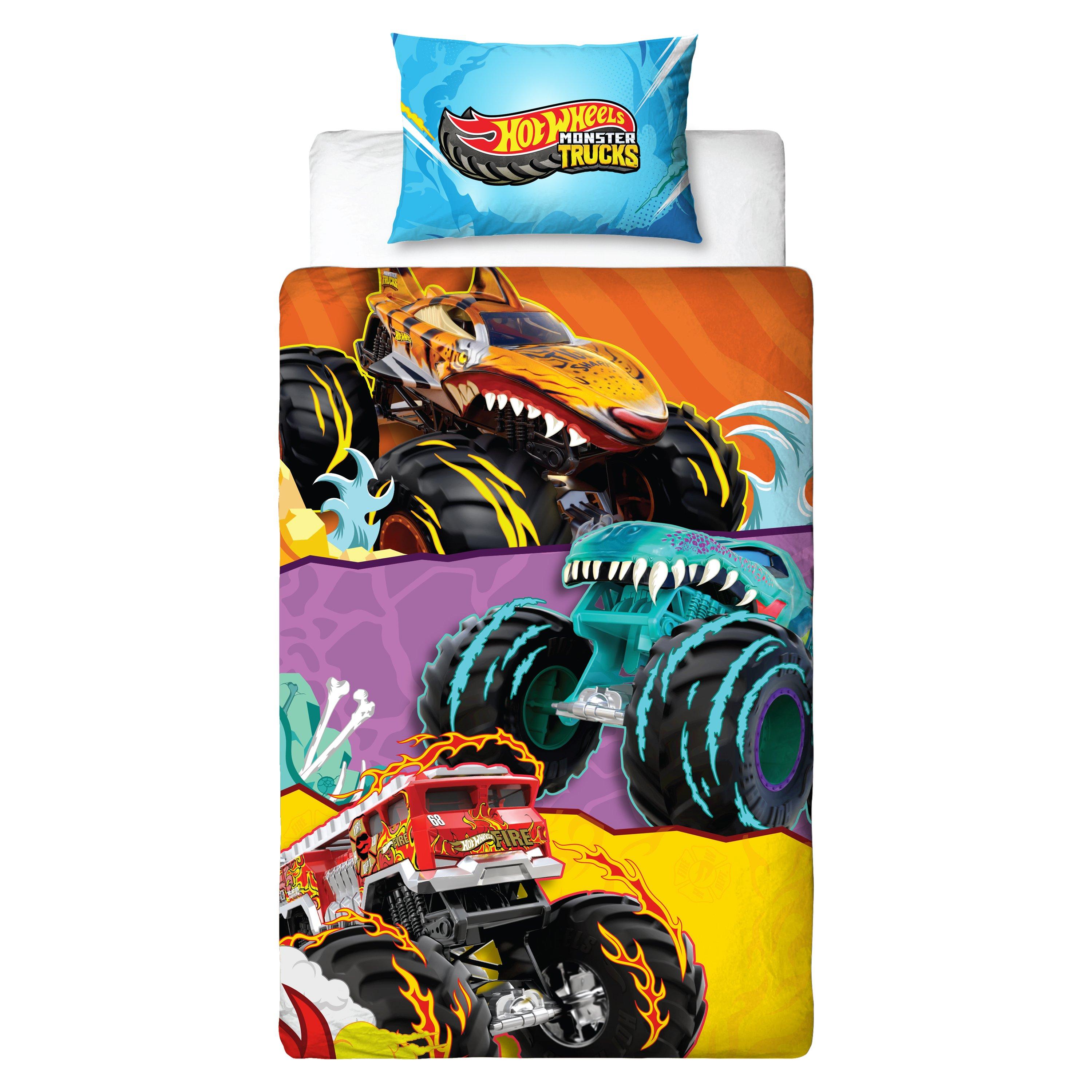 Multicolour - Hot Wheels - Hot Wheels Monster Single Digital Duvet - 1