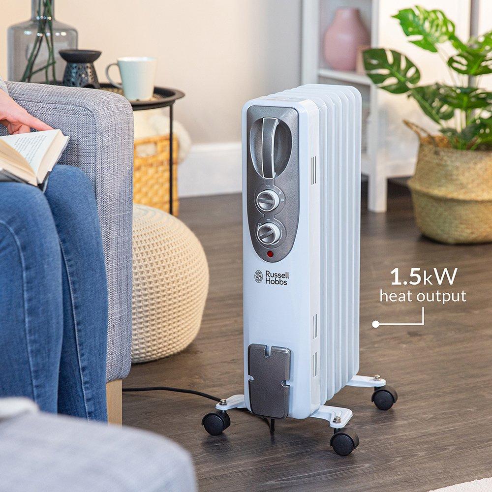 White - Russell Hobbs - RHOFR5001 1.5kW Radiator - 4