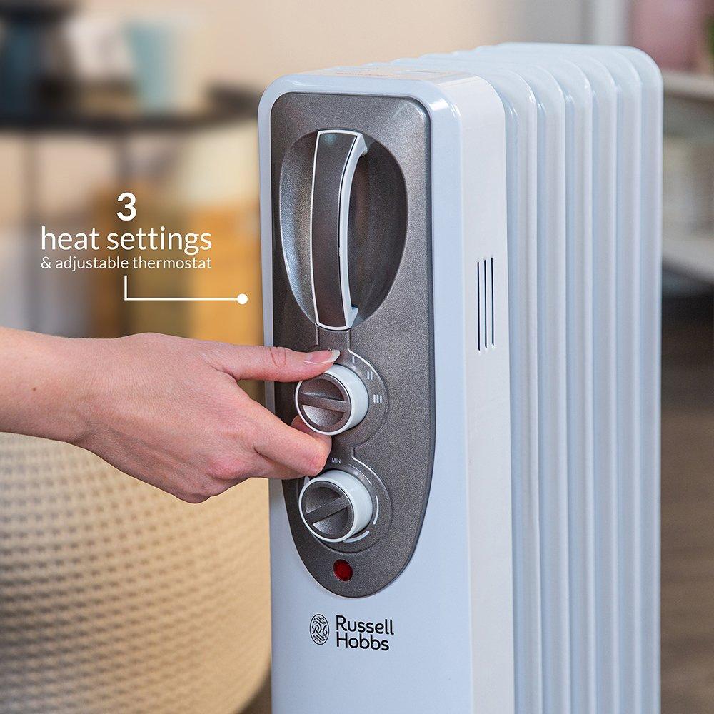 White - Russell Hobbs - RHOFR5001 1.5kW Radiator - 5