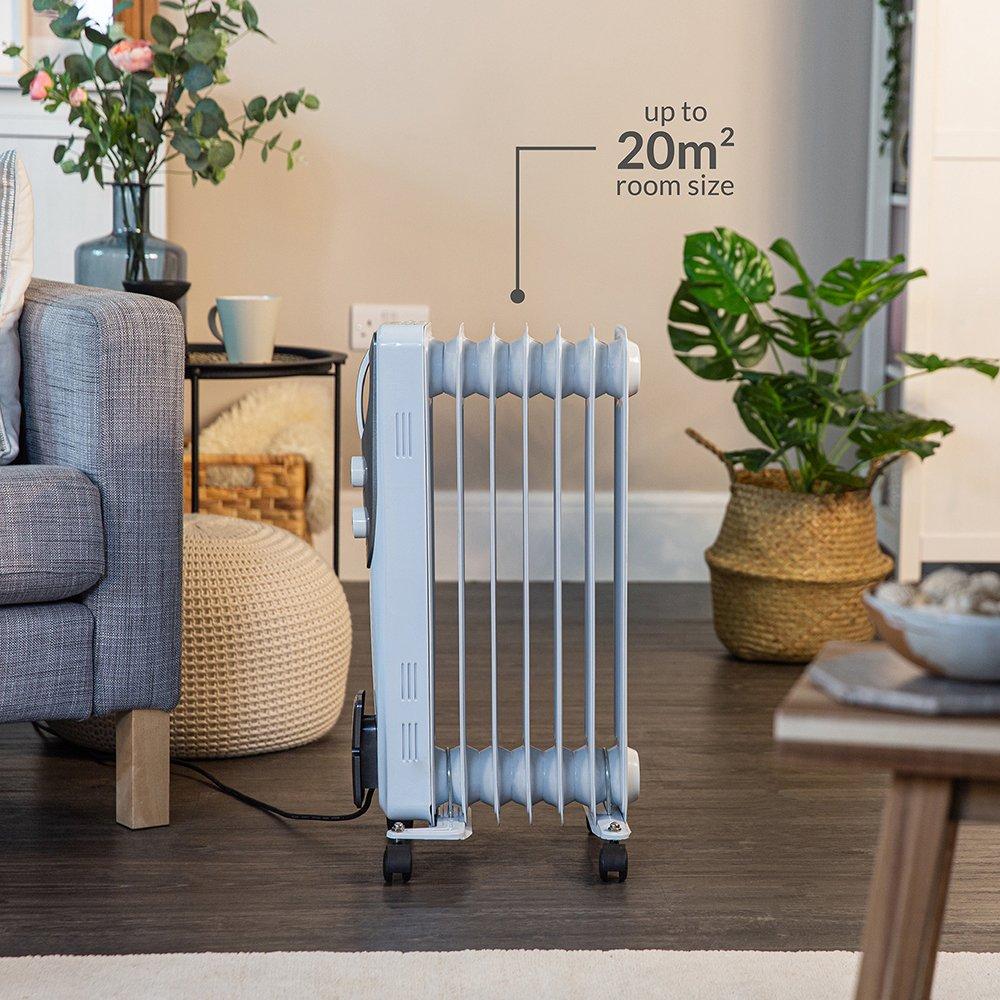 White - Russell Hobbs - RHOFR5001 1.5kW Radiator - 6