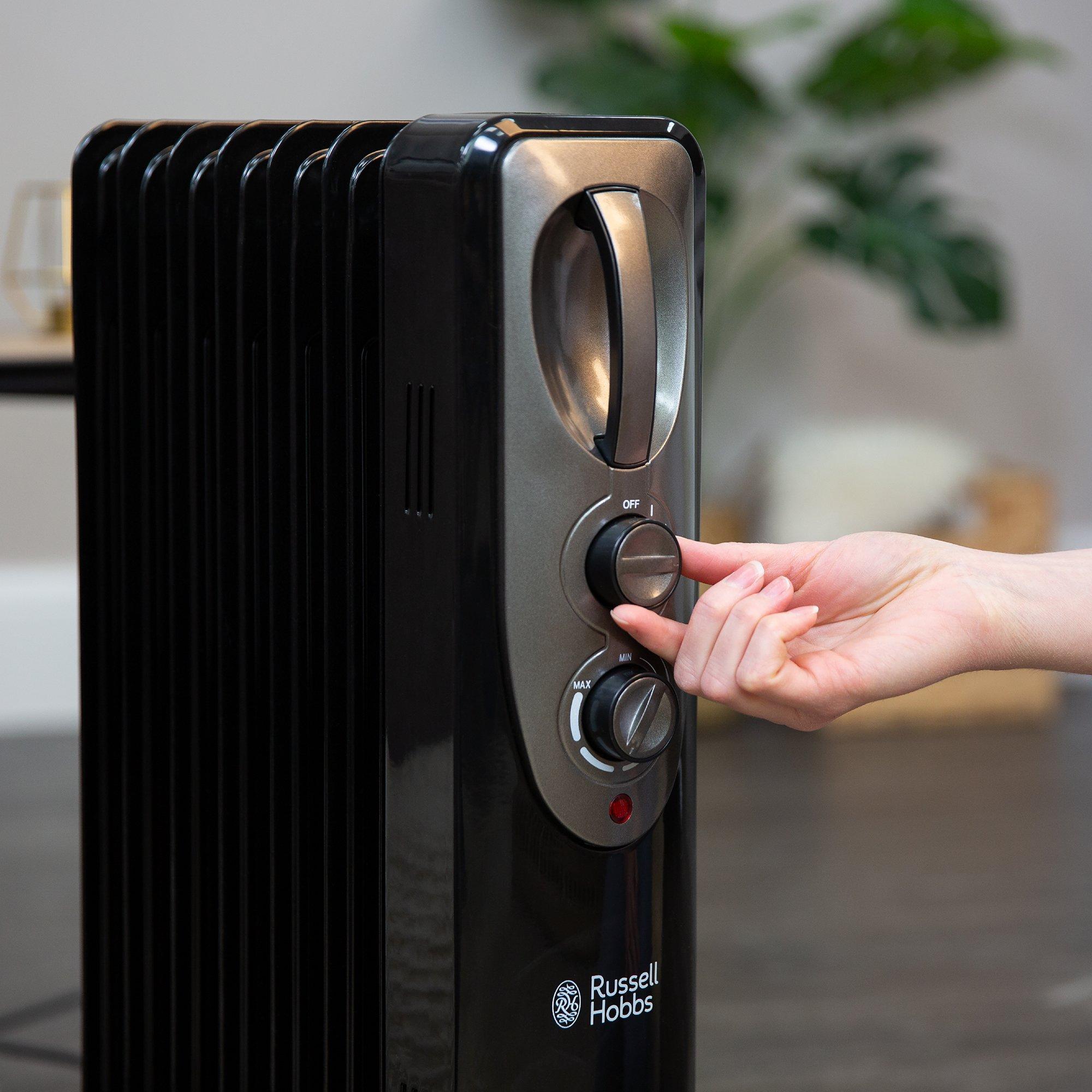 Black - Russell Hobbs - Russell Hobbs RHOFR5001B 1.5kW Oil Filled Radiator - 4