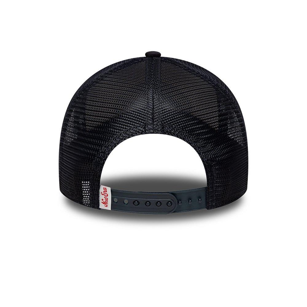 NE Black/Cream - New Era - Oval Patch Trucker Cap - 4
