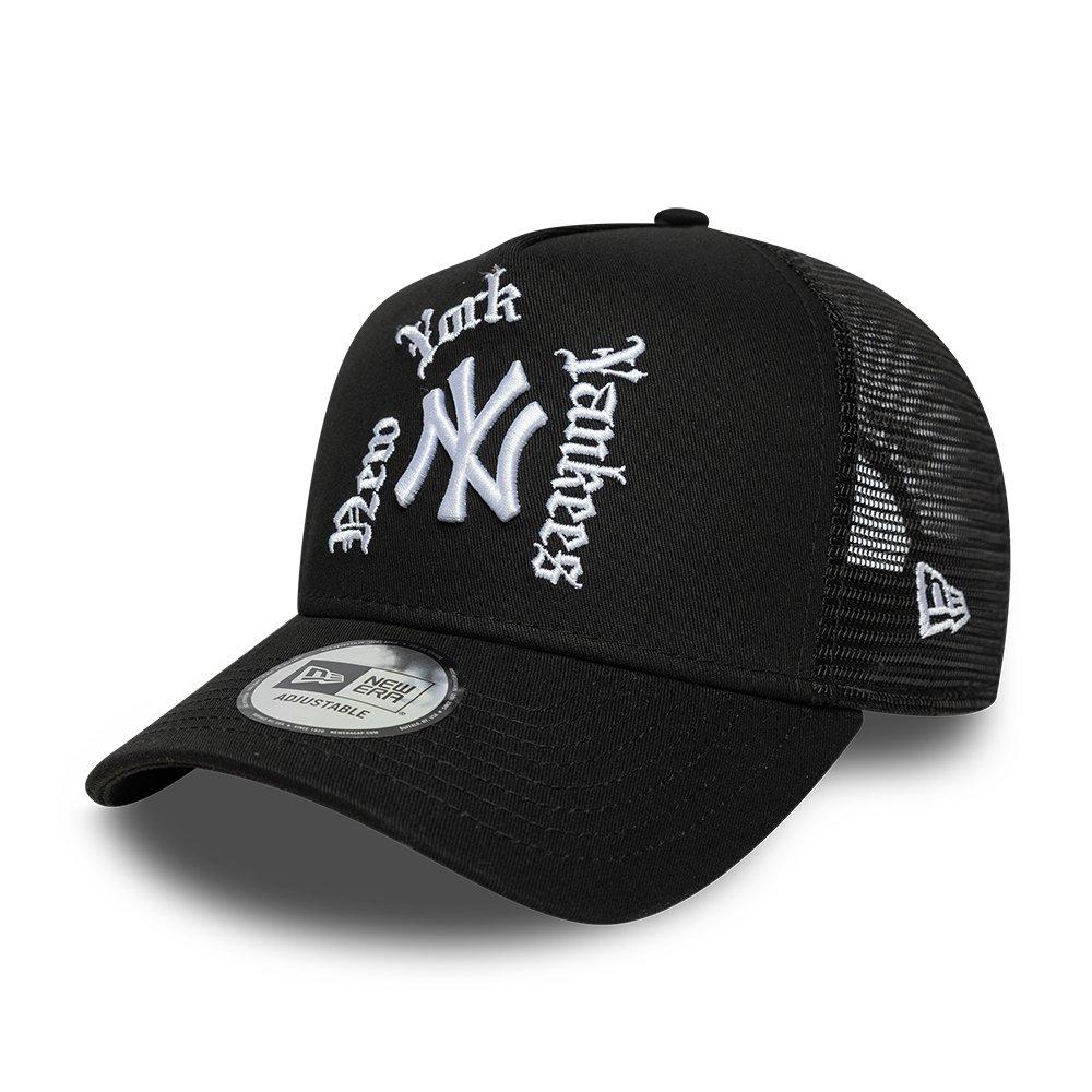 NY Black - New Era - Wordmark Adjustable Trucker Cap - 1