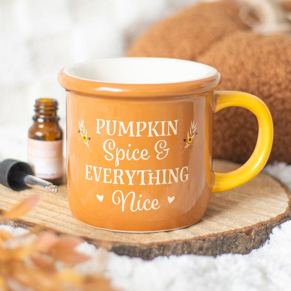 Something Different  Pumpkin Spice Mug Oil Burner And Wax Warmer - Orange
