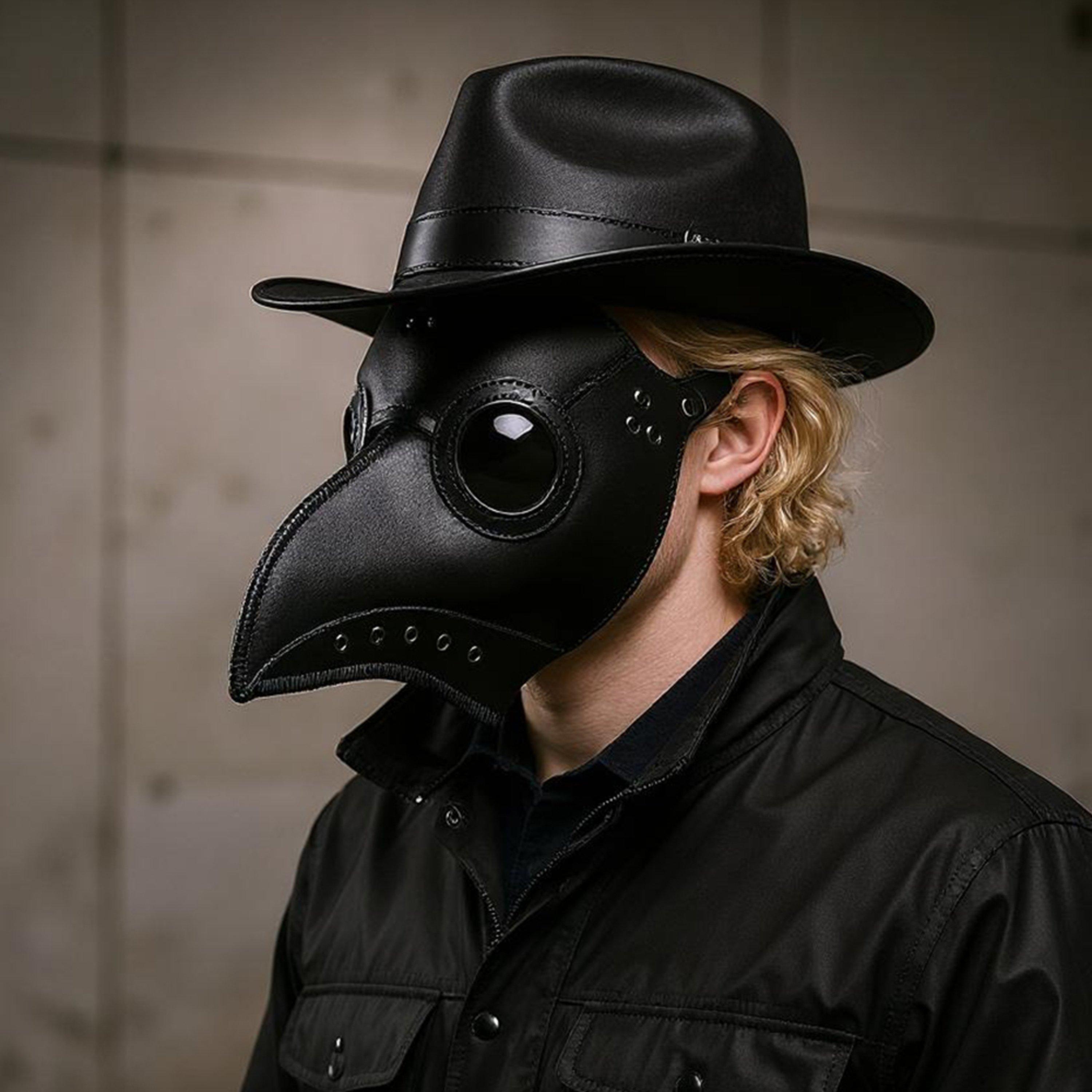 Black - LIFE IDEAS - Halloween Cosplay Plague Doctor Mask - 2