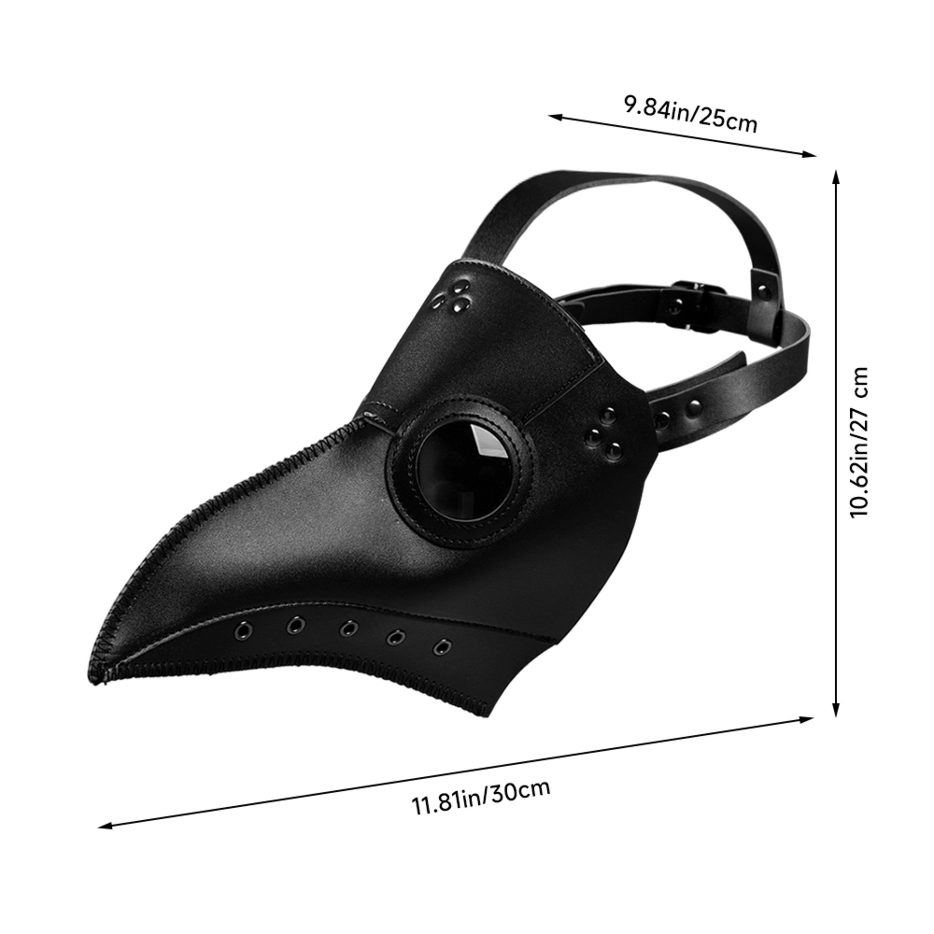 Black - LIFE IDEAS - Halloween Cosplay Plague Doctor Mask - 12