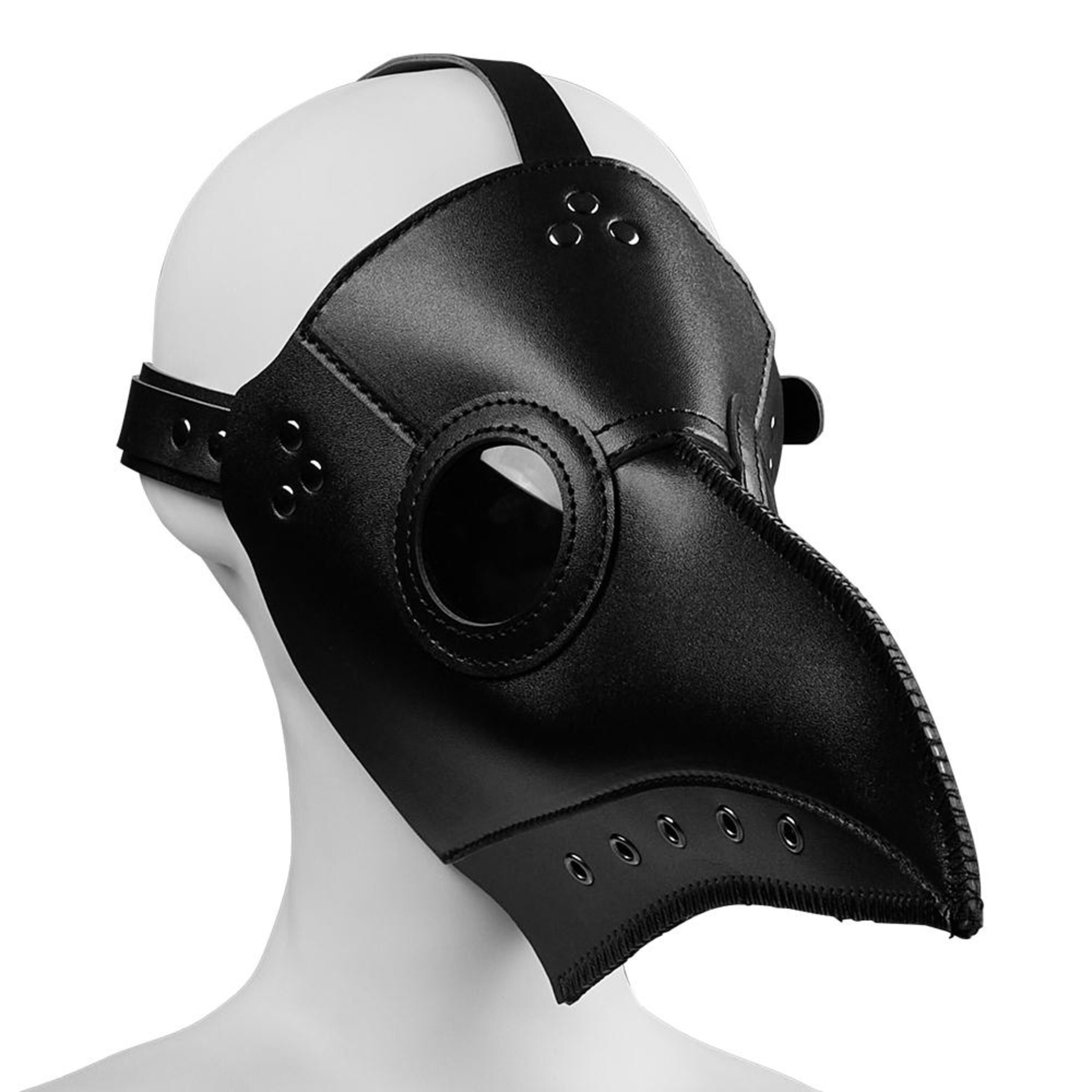 Black - LIFE IDEAS - Halloween Cosplay Plague Doctor Mask - 4