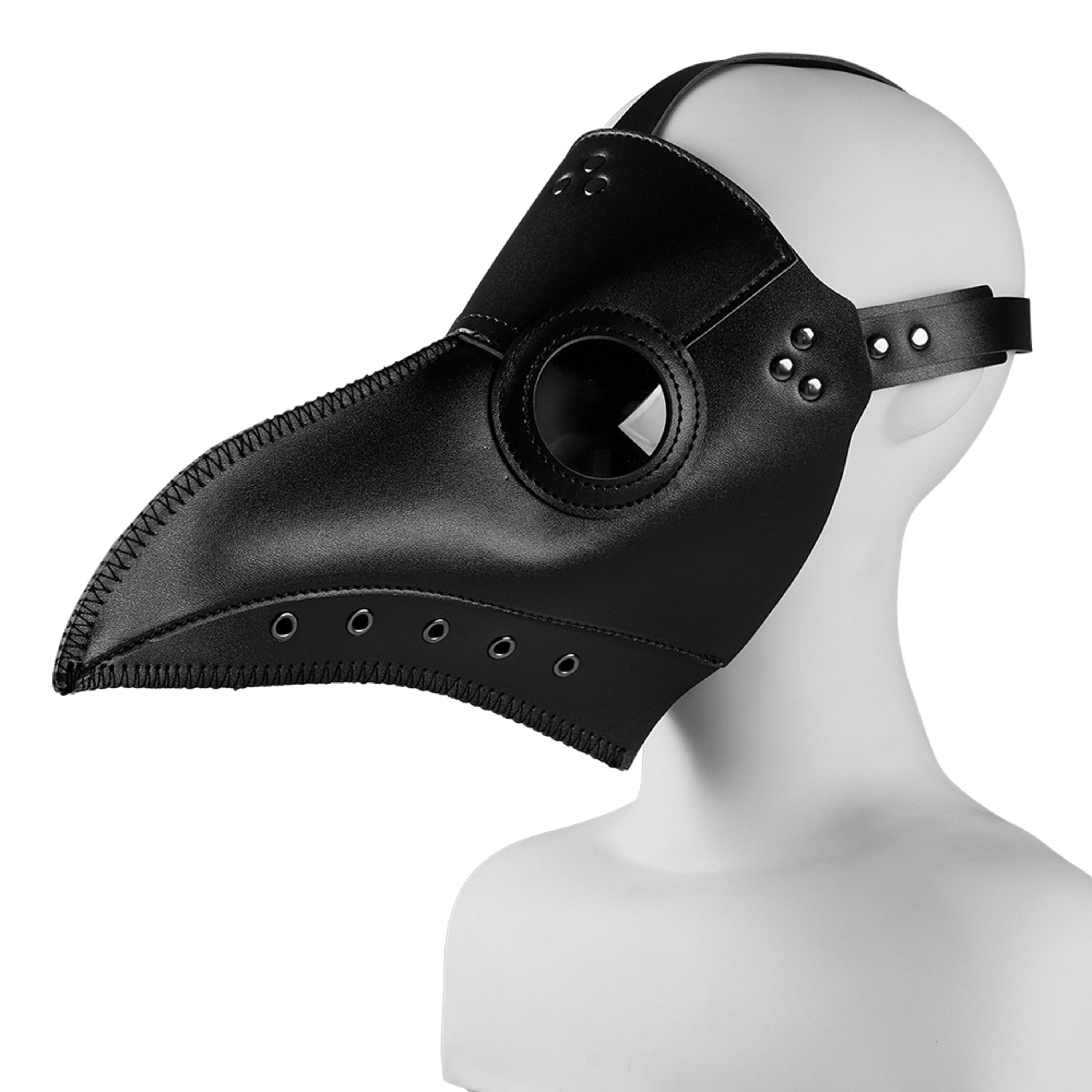 Black - LIFE IDEAS - Halloween Cosplay Plague Doctor Mask - 5
