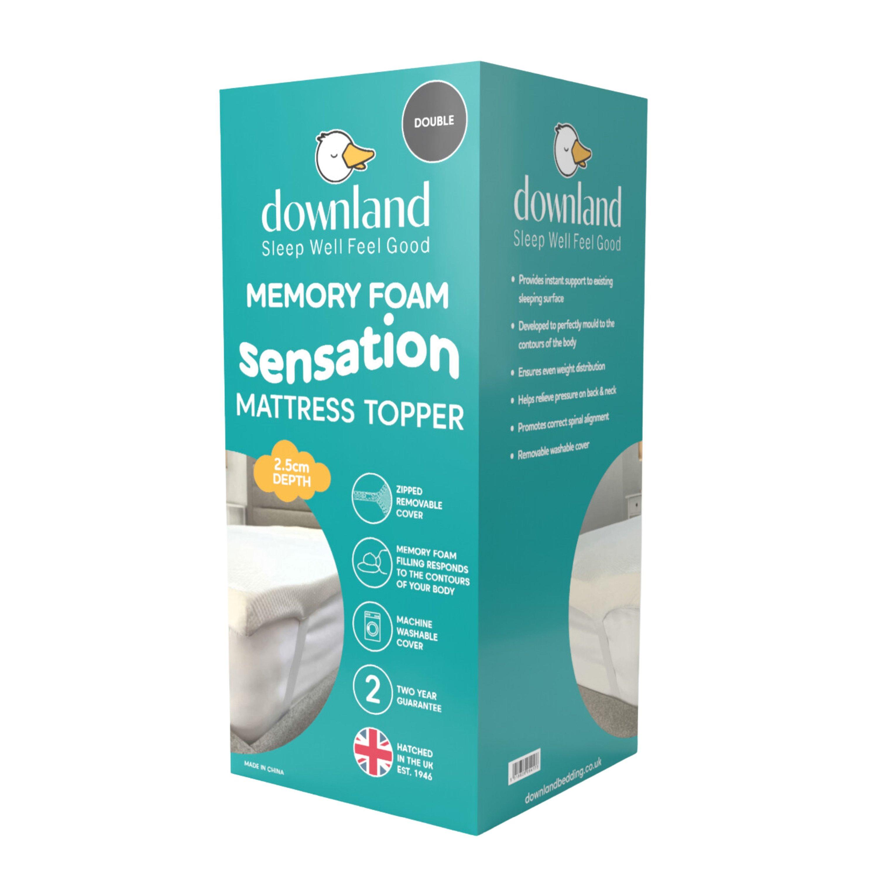 White - Downland - Memory Foam Sensation Topper - 1
