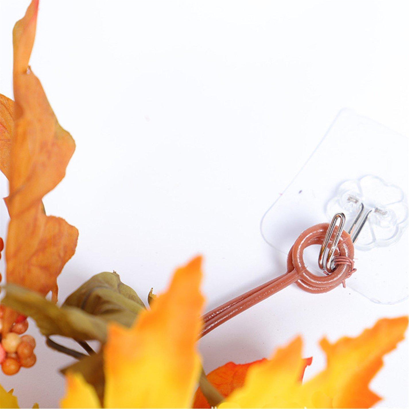 Orange - LIFE IDEAS - Artificial Autumn Maple Leaf Pumpkin Vine Garland - 6