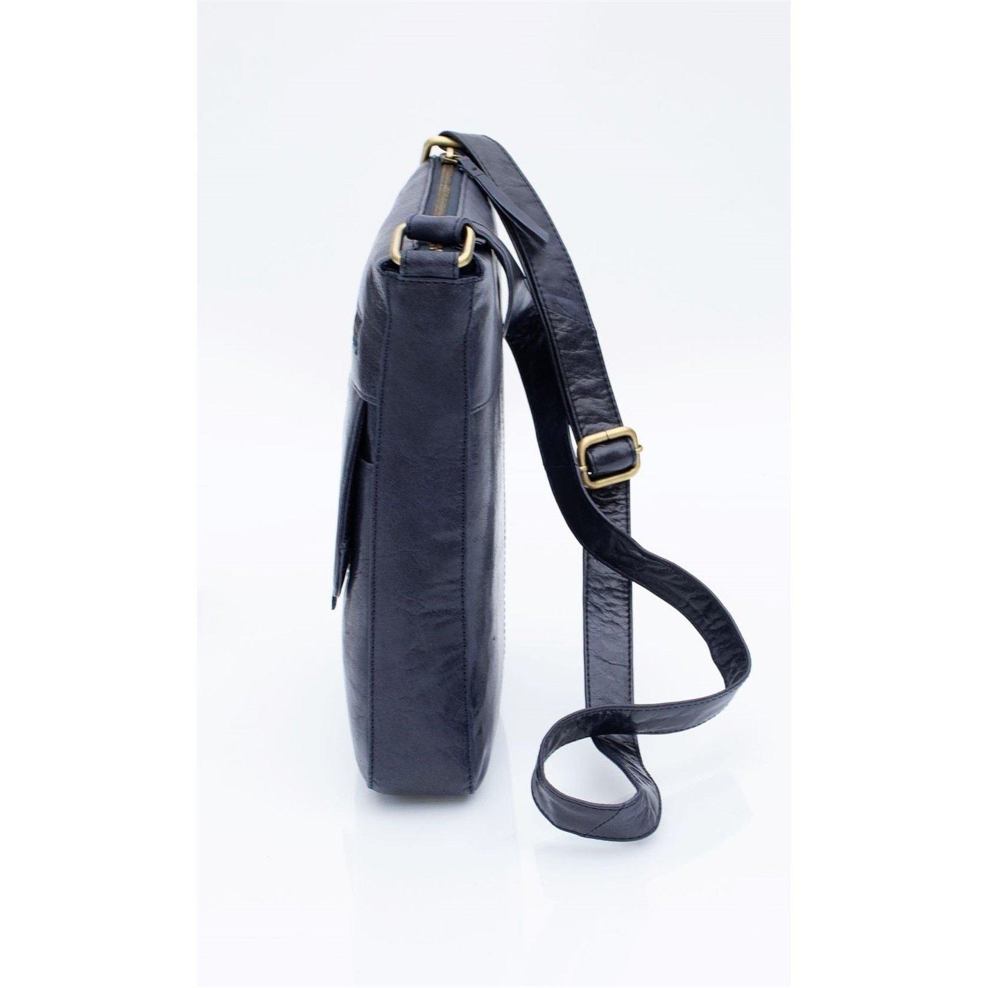 Navy - PRIMEHIDE Leather - Arizona Leather Crossbody Handbag - 2