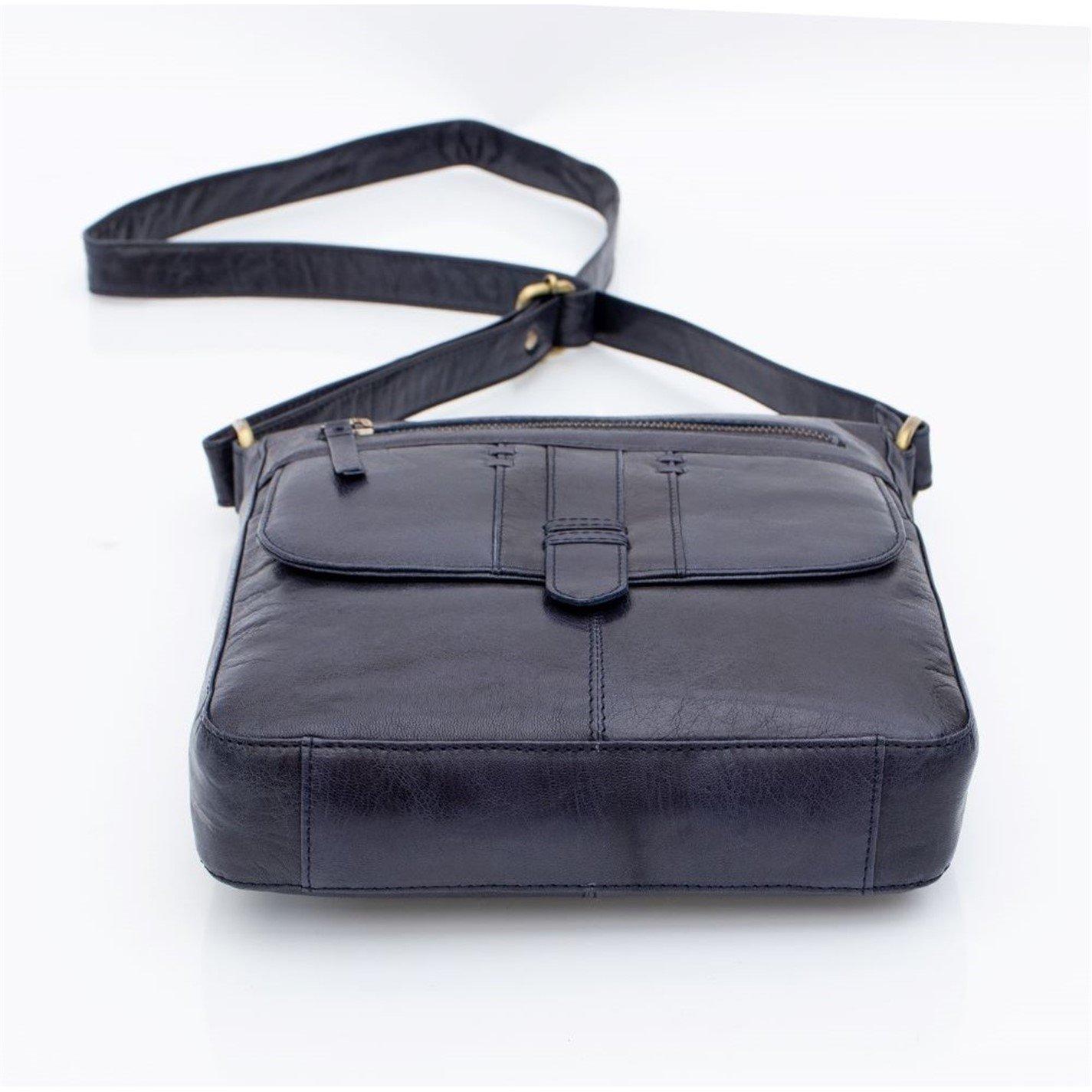 Navy - PRIMEHIDE Leather - Arizona Leather Crossbody Handbag - 3