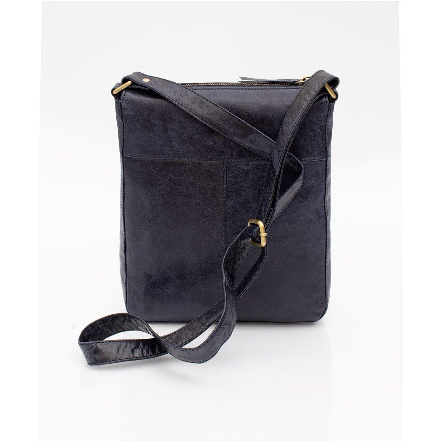 Navy - PRIMEHIDE Leather - Arizona Leather Crossbody Handbag - 4