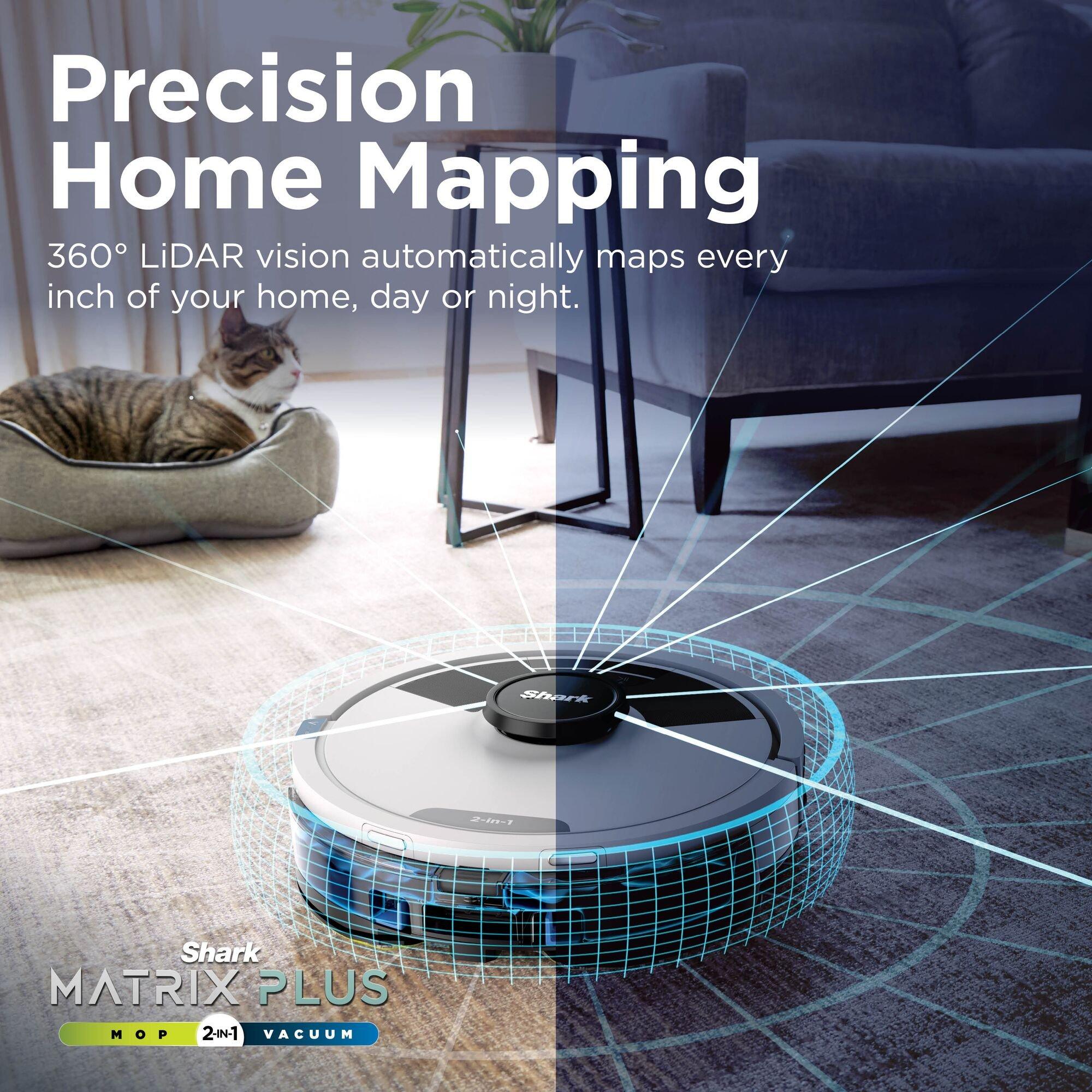 Black - Shark - Matrix Plus 2-in-1 Robot Vacuum & Mop RV2620WDUKWH - 8