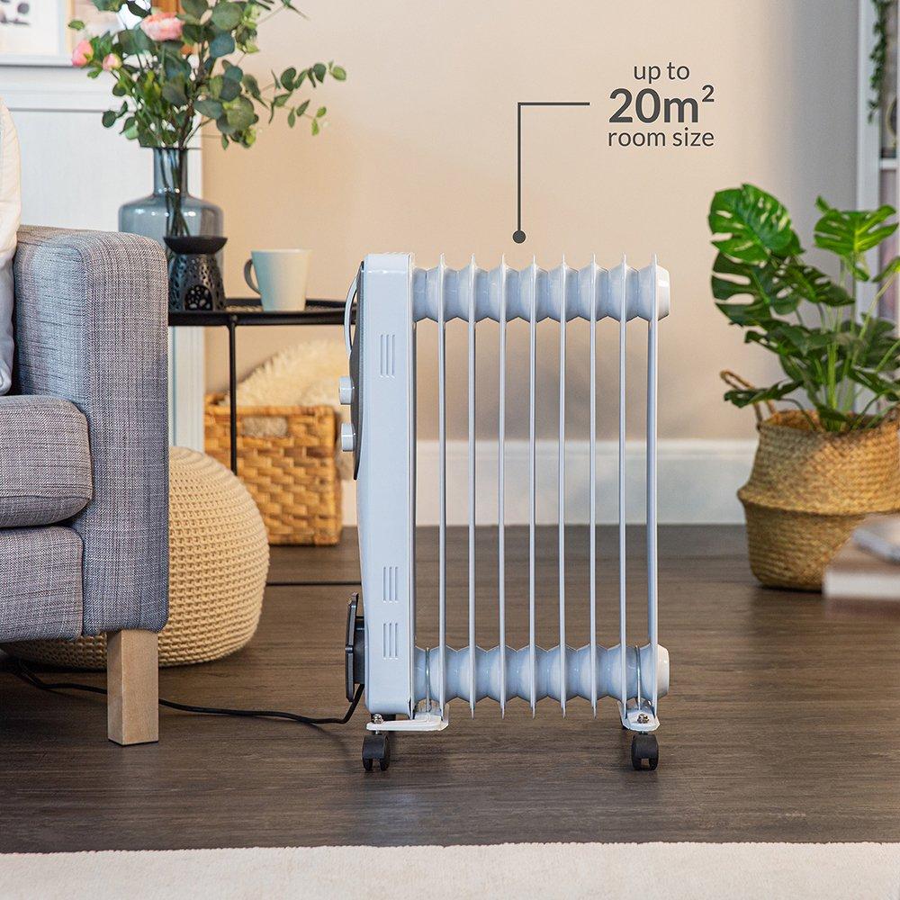 White - Russell Hobbs - RHOFR5002 2kW Oil Filled Radiator - 6