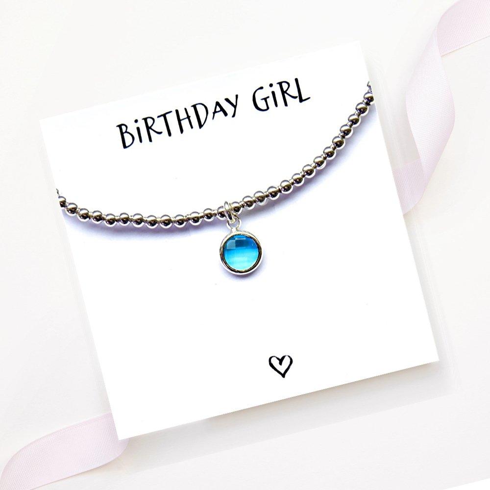 Silver - Aye Do Gifts - Birthday Girl Charm Bracelet & Gift Card 302-CRD - 1