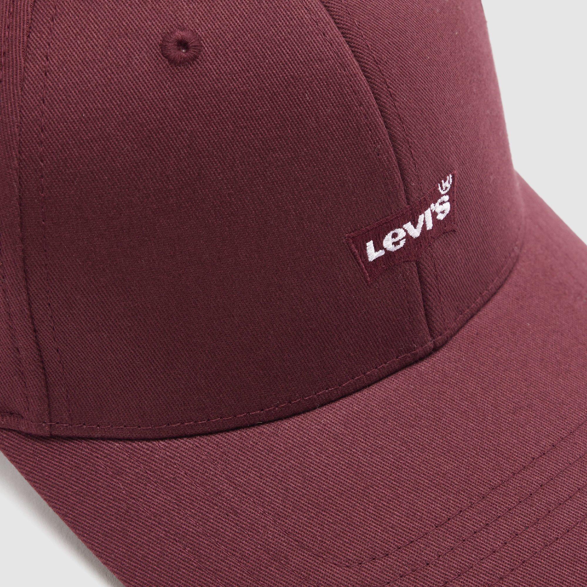 OXBLOOD RED - Levis - Men's Housemark Flexi Cotton Baseball Cap - 4