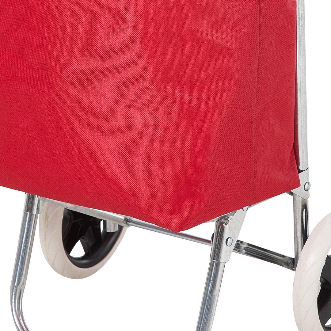 Red - LIFE IDEAS SPORT - Portable 2-Wheel Shopping Trolley - 11