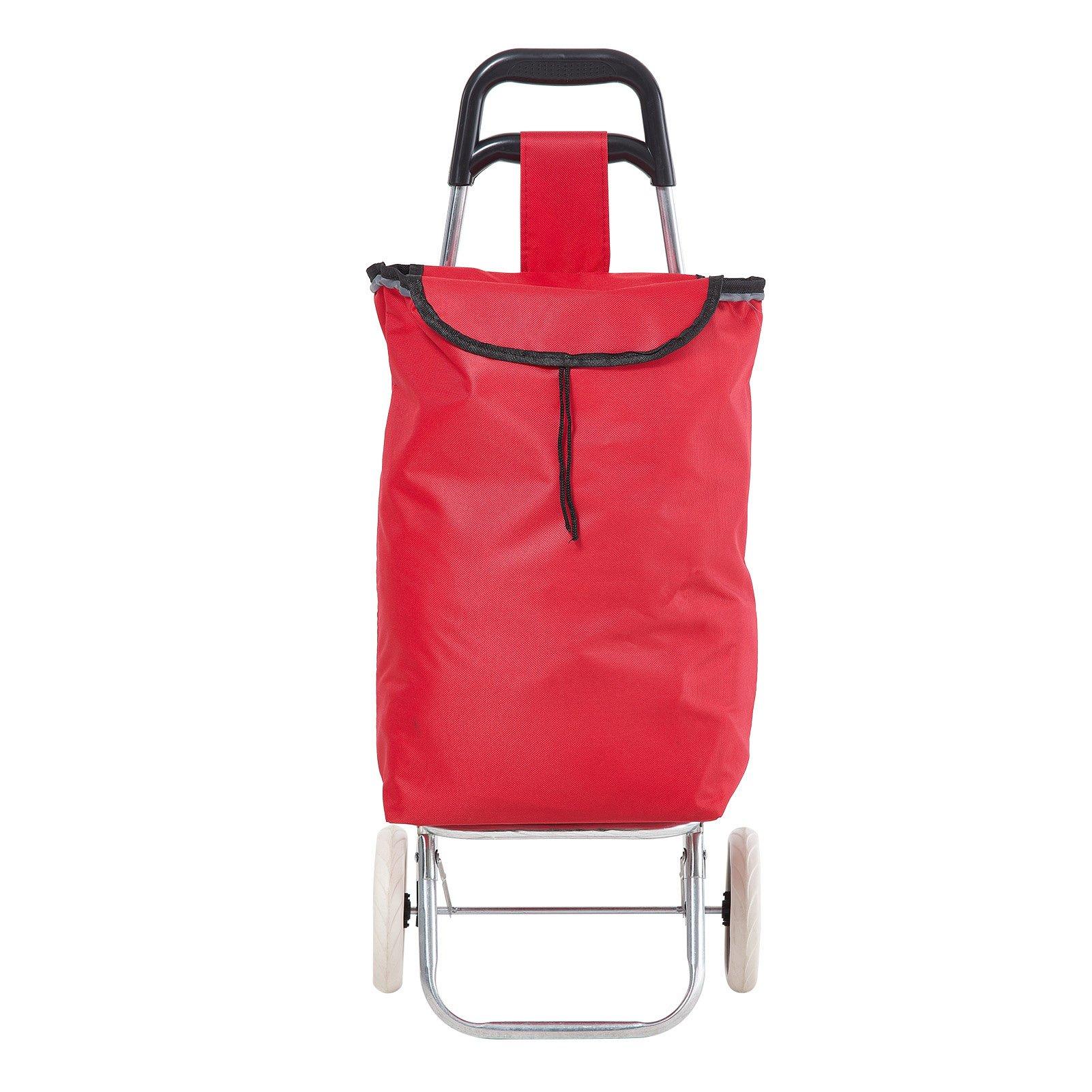 Red - LIFE IDEAS SPORT - Portable 2-Wheel Shopping Trolley - 3