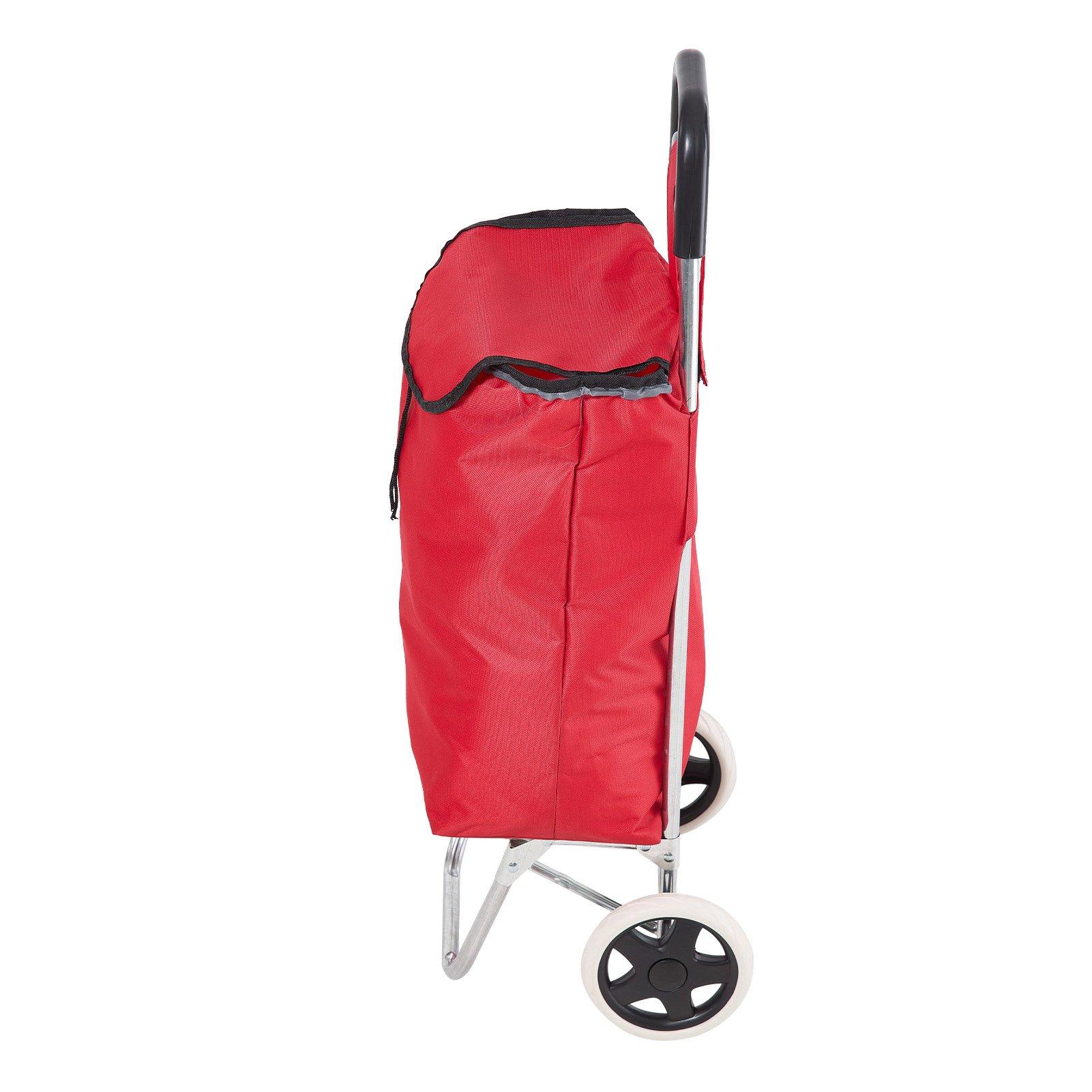 Red - LIFE IDEAS SPORT - Portable 2-Wheel Shopping Trolley - 4