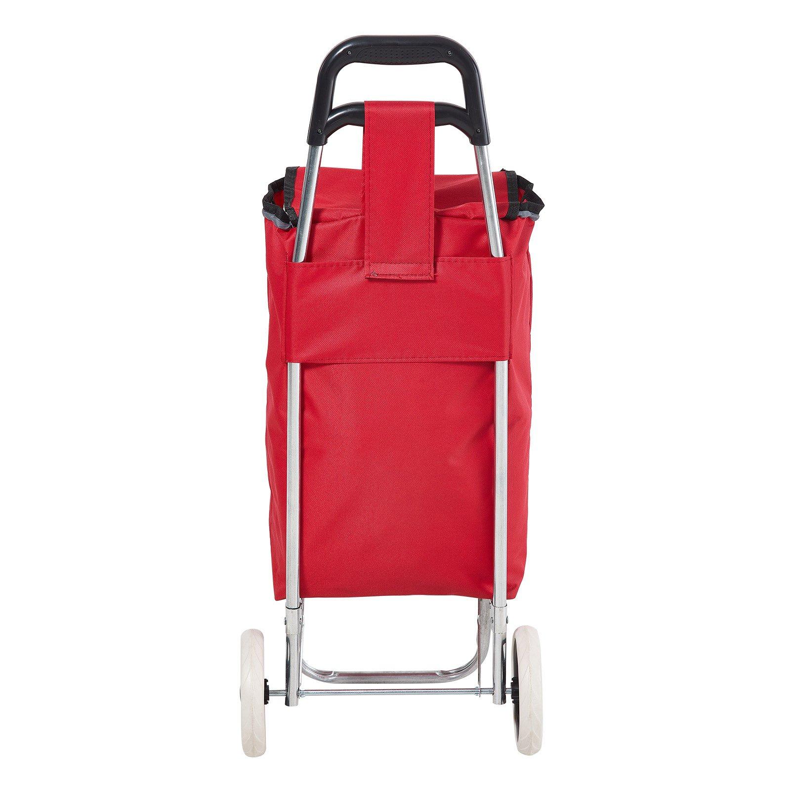 Red - LIFE IDEAS SPORT - Portable 2-Wheel Shopping Trolley - 5