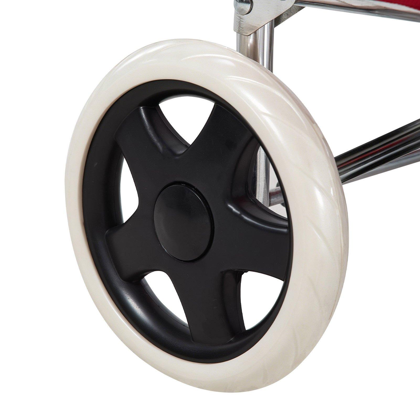 Red - LIFE IDEAS SPORT - Portable 2-Wheel Shopping Trolley - 9