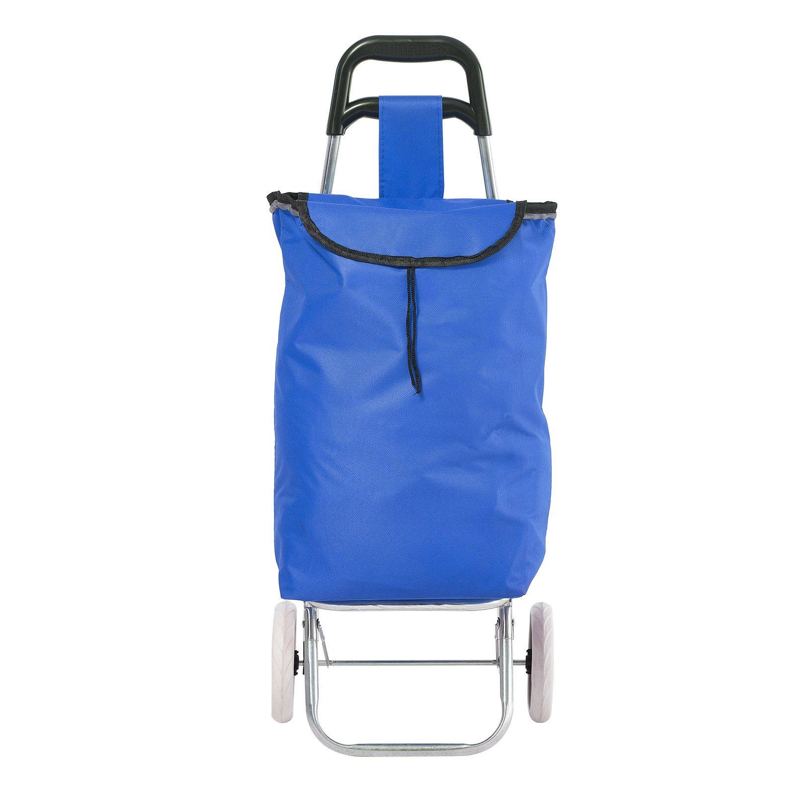 Blue - LIFE IDEAS SPORT - Portable 2-Wheel Shopping Trolley - 3
