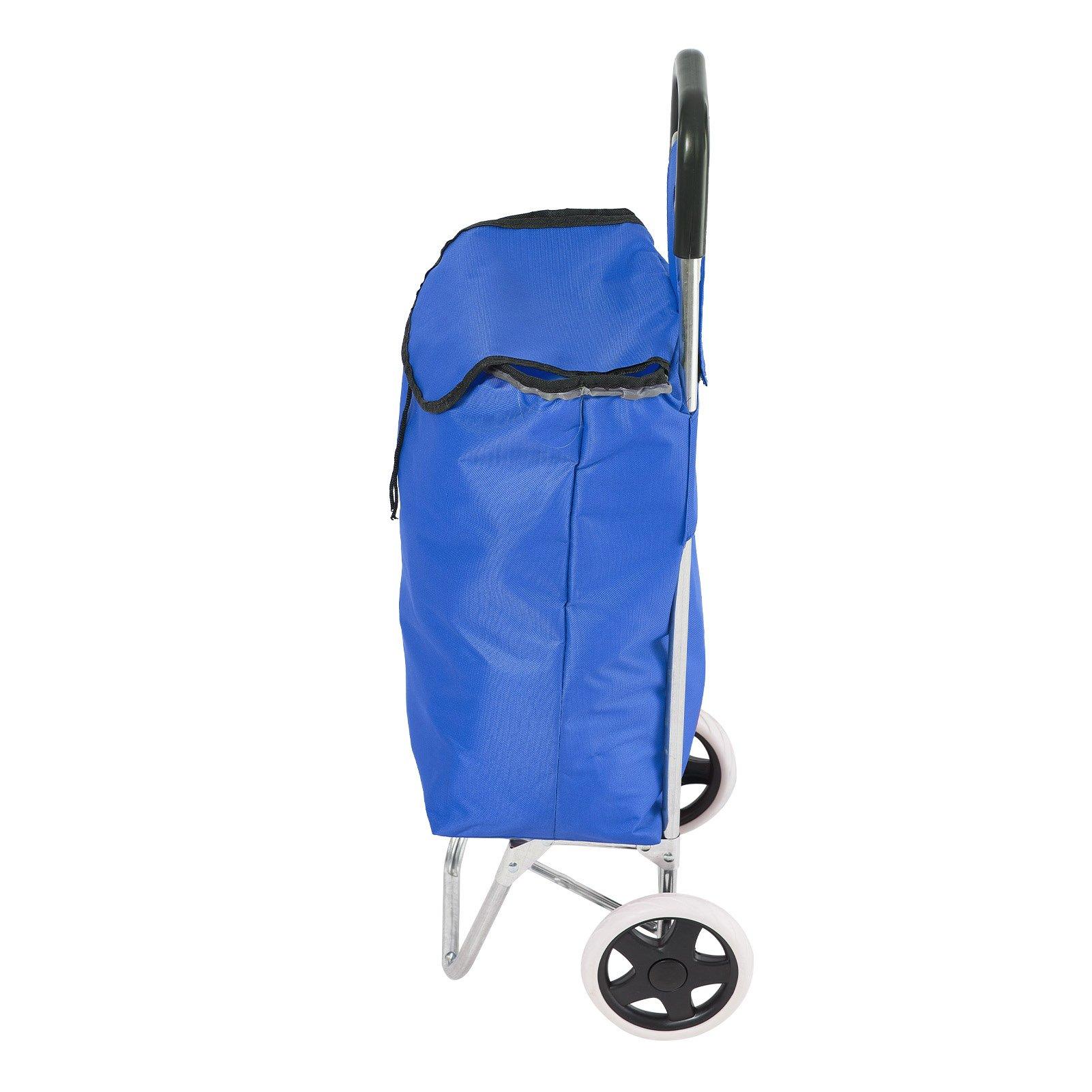 Blue - LIFE IDEAS SPORT - Portable 2-Wheel Shopping Trolley - 4