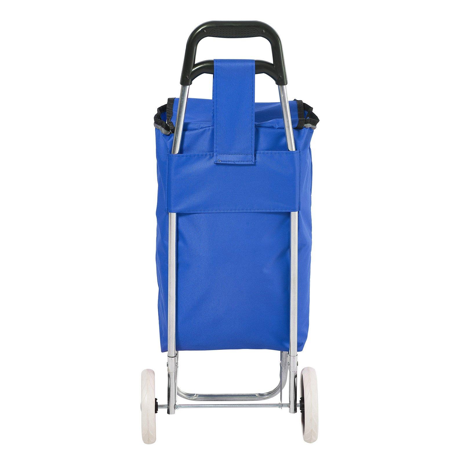 Blue - LIFE IDEAS SPORT - Portable 2-Wheel Shopping Trolley - 5