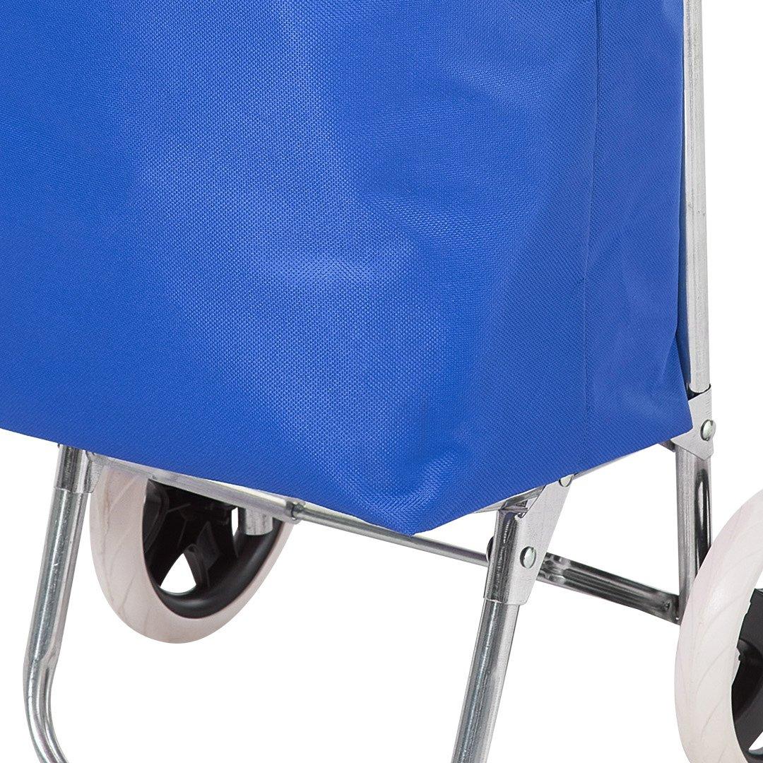 Blue - LIFE IDEAS SPORT - Portable 2-Wheel Shopping Trolley - 6