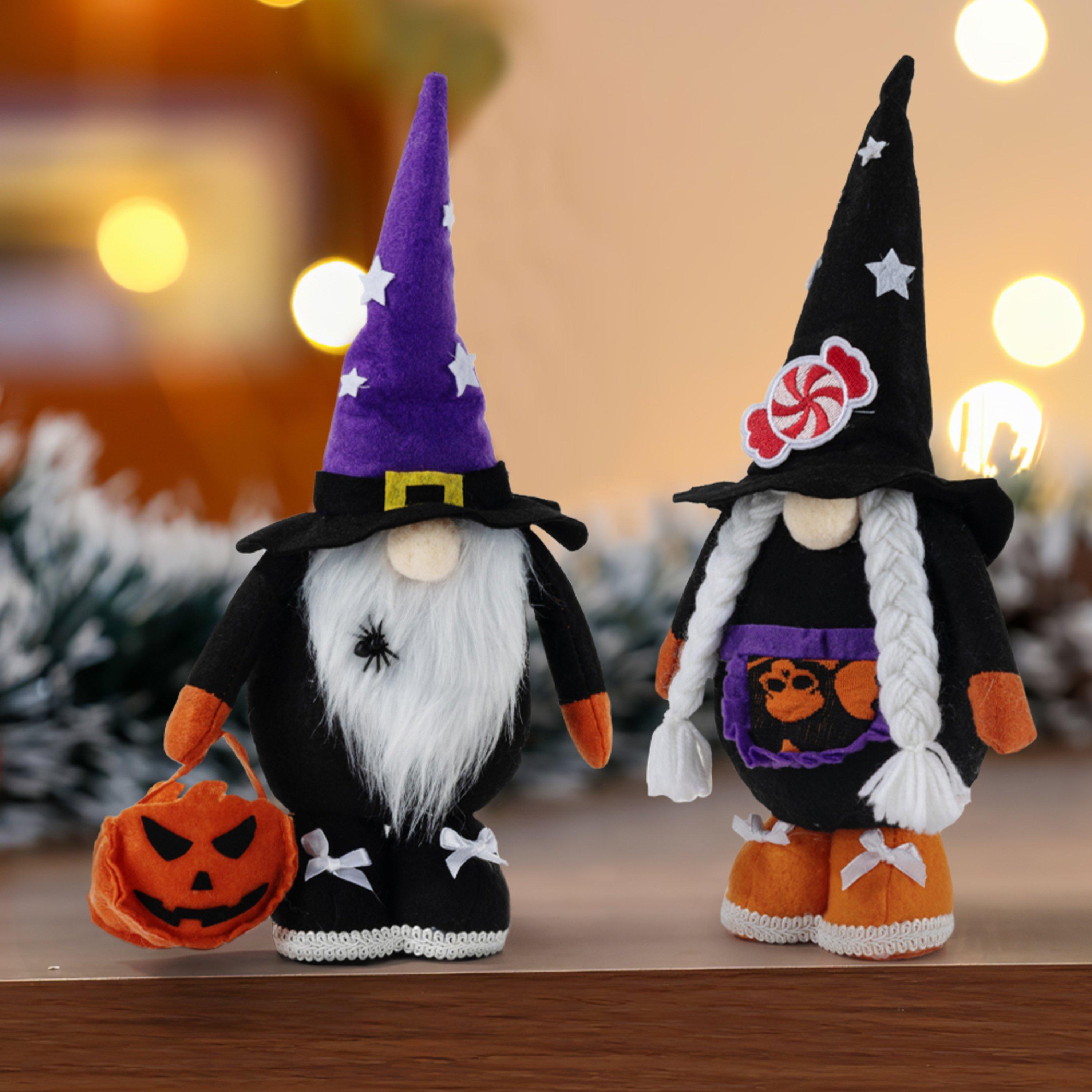 Blackpurple - LIFE IDEAS - 2 Pack Halloween Faceless Gnome Decor - 1