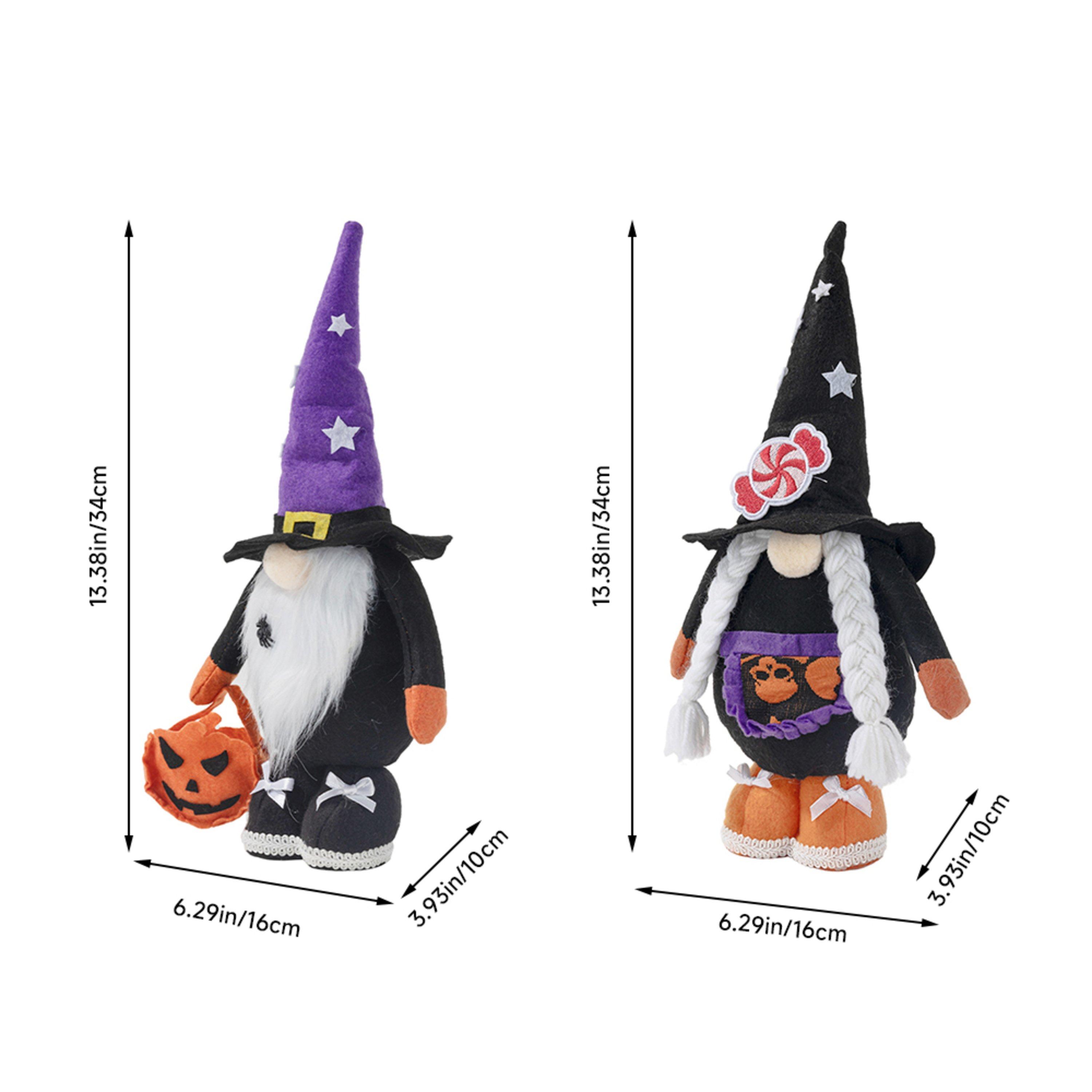 Blackpurple - LIFE IDEAS - 2 Pack Halloween Faceless Gnome Decor - 12
