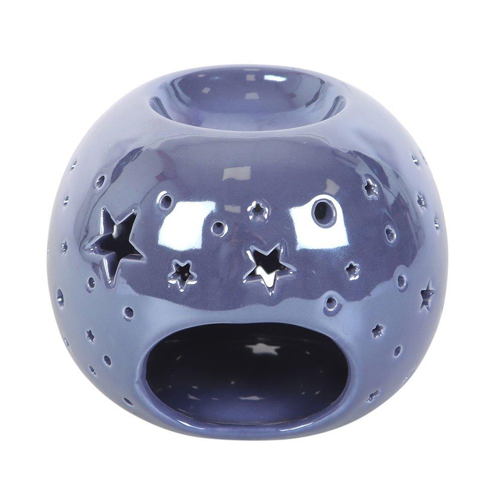 Blue - Something Different - Purple Iridescent Star Oil Burner and Wax Warmer - 2