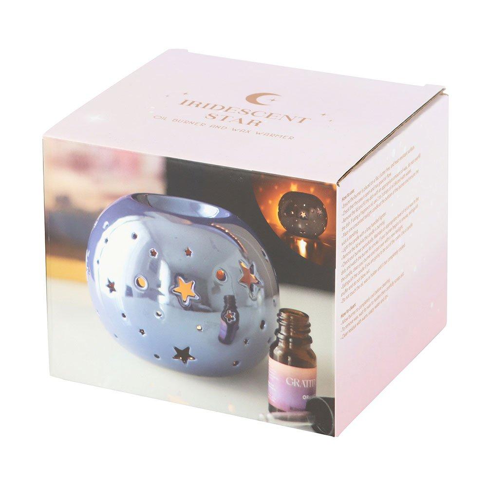 Blue - Something Different - Purple Iridescent Star Oil Burner and Wax Warmer - 6