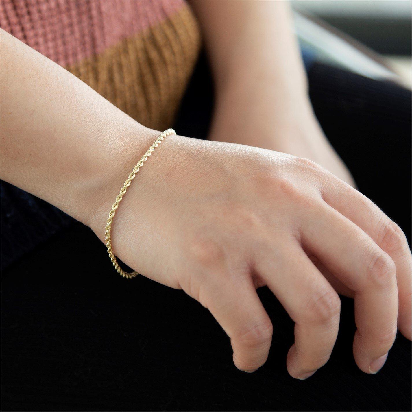 Yellow Gold - Be You - 9ct Yellow Gold Hollow Rope Bracelet - 2