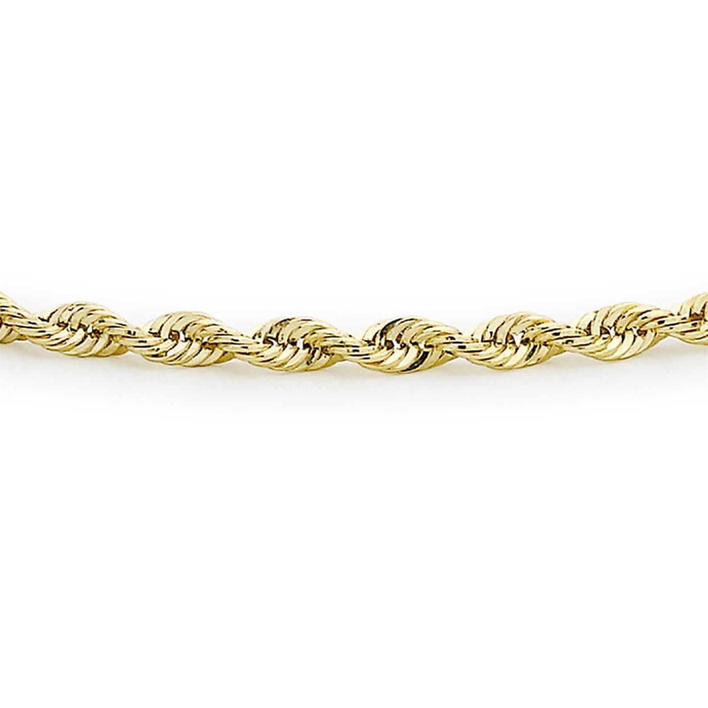 Yellow Gold - Be You - 9ct Yellow Gold Hollow Rope Bracelet - 3