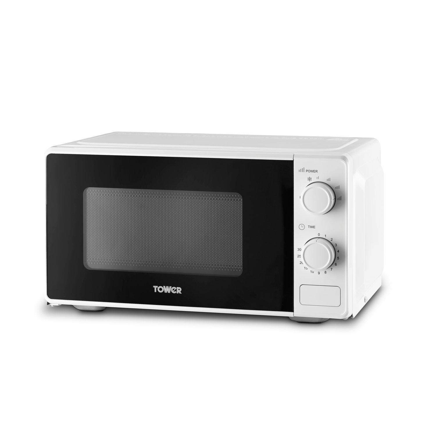 Tower 20L 800W Microwave Manual Solo White