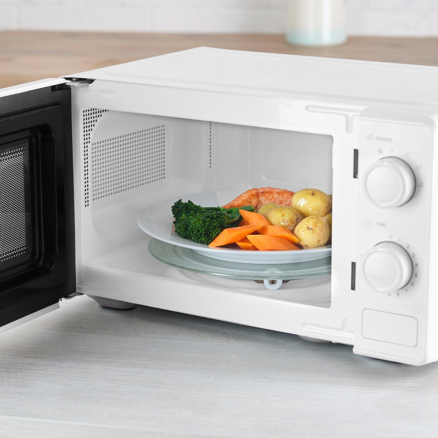 White - Tower - 20L 800W Microwave Manual Solo White - 8