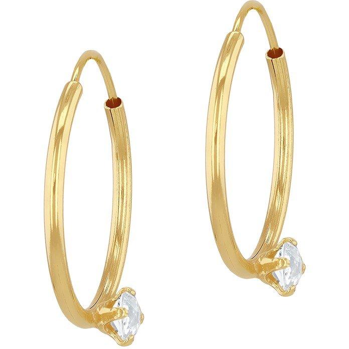 Yellow Gold - Be You - 9ct Yellow Gold CZ Sleeper Earring - 3