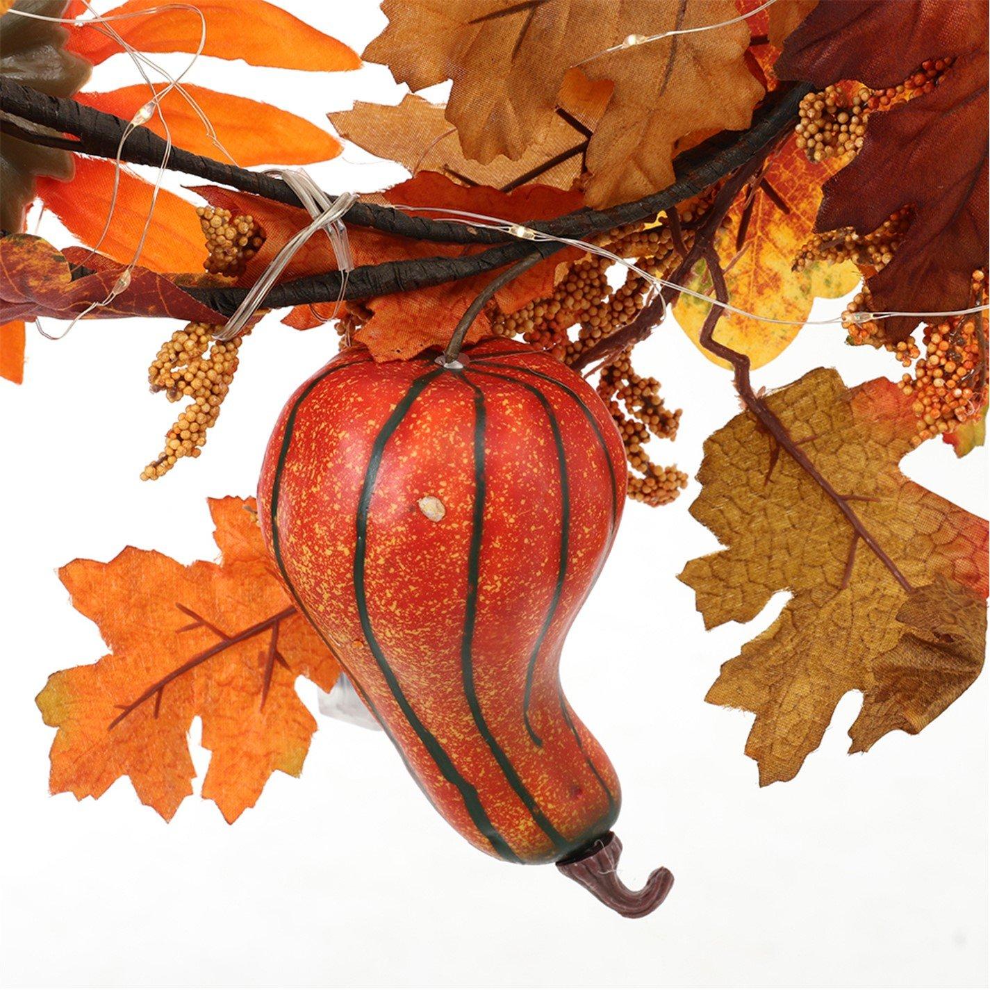 Orange - LIFE IDEAS - Sunflower Autumn Garland with Lights - 9