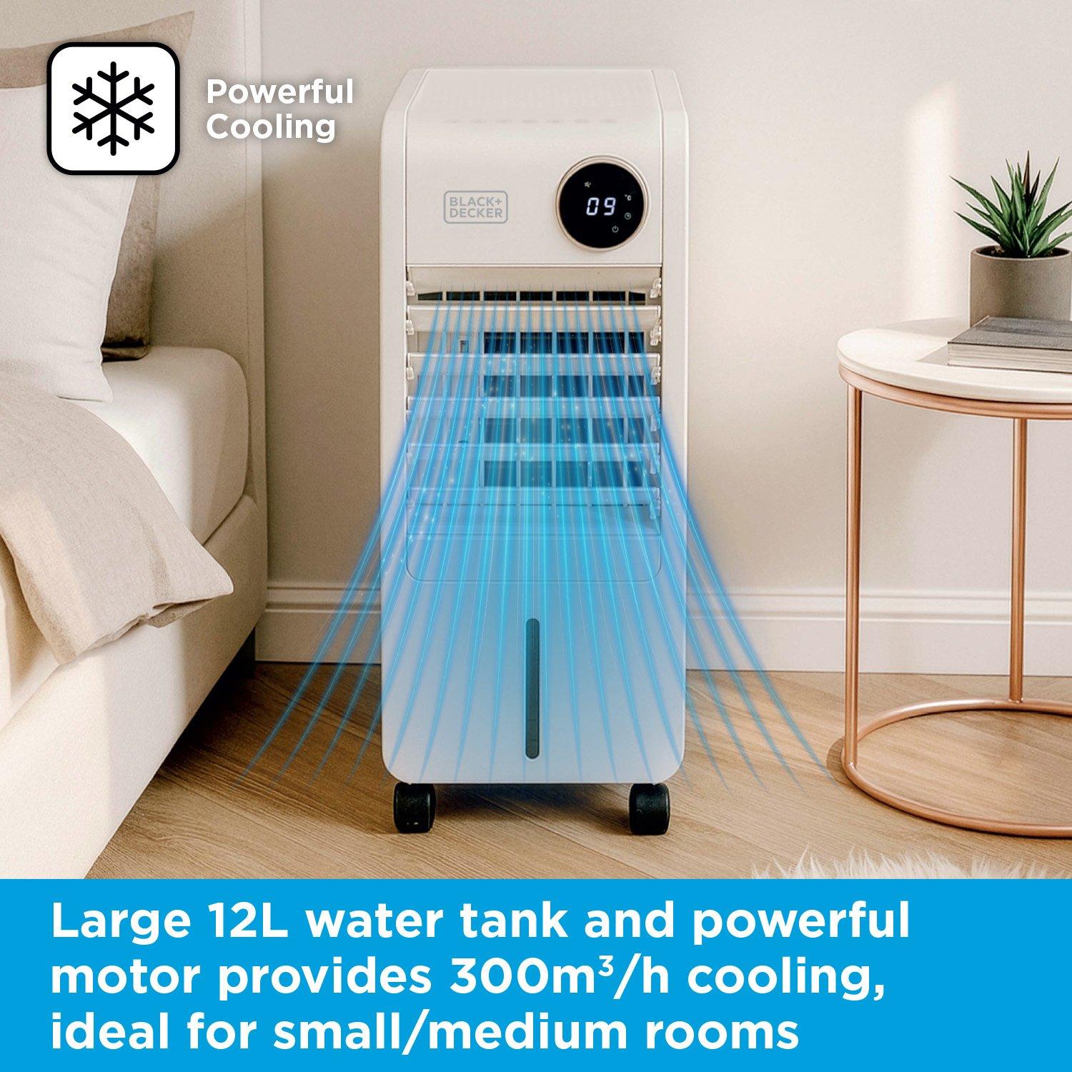White - Black and Decker - Black+Decker Smart 12L Digital Air Cooler - 4