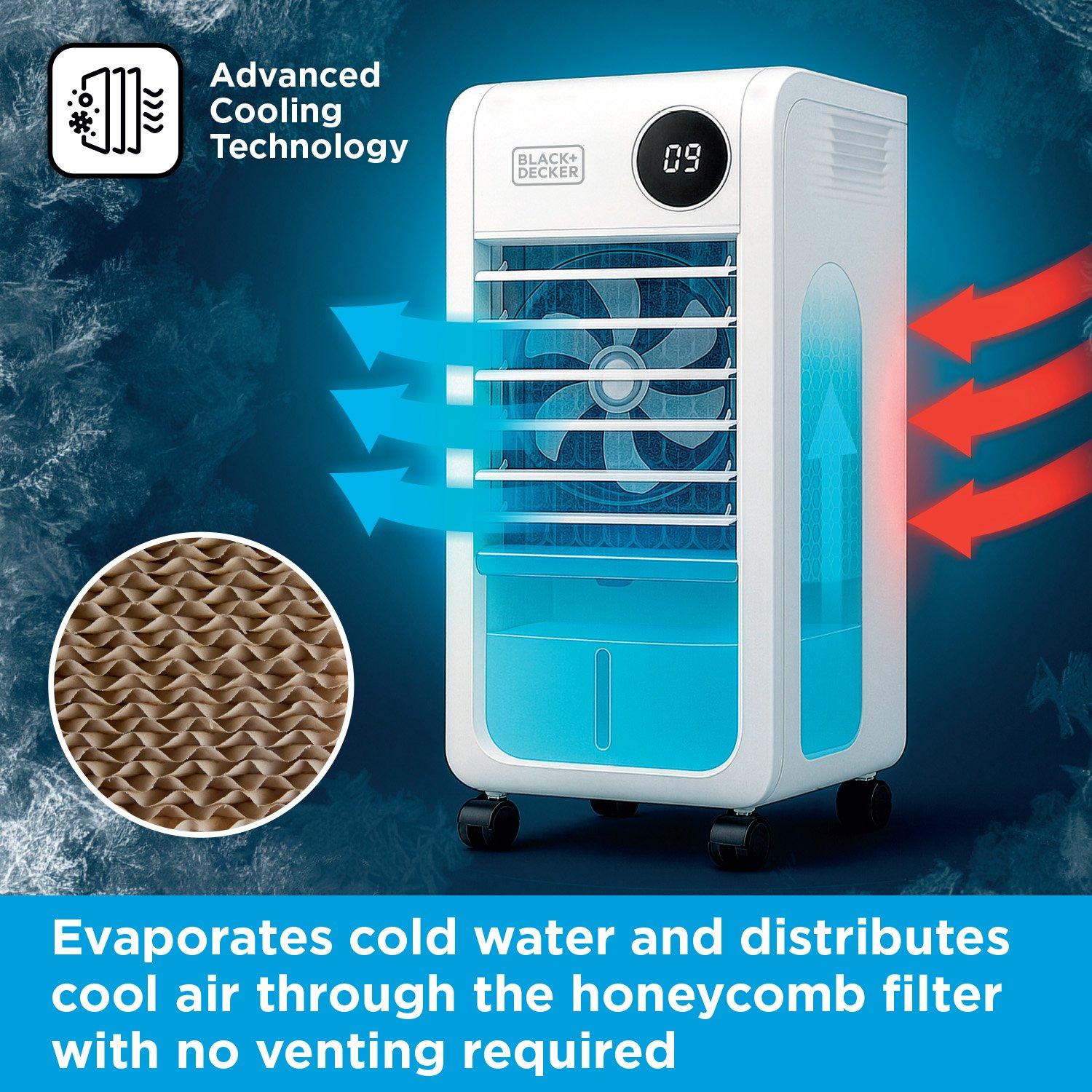 White - Black and Decker - Black+Decker Smart 12L Digital Air Cooler - 5