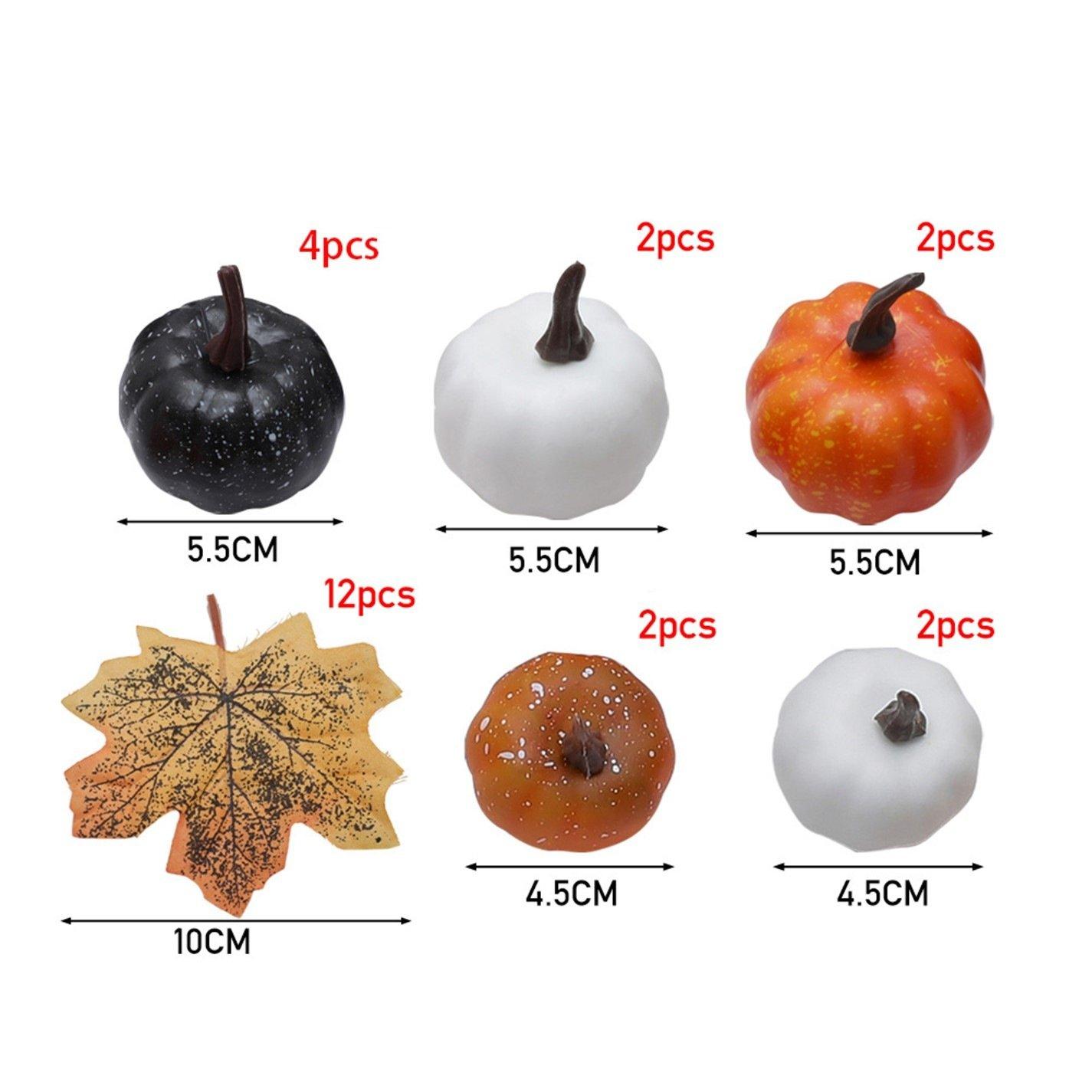 Yellow - LIFE IDEAS - Halloween Maple Leaves Pumpkins Ornament Set - 11