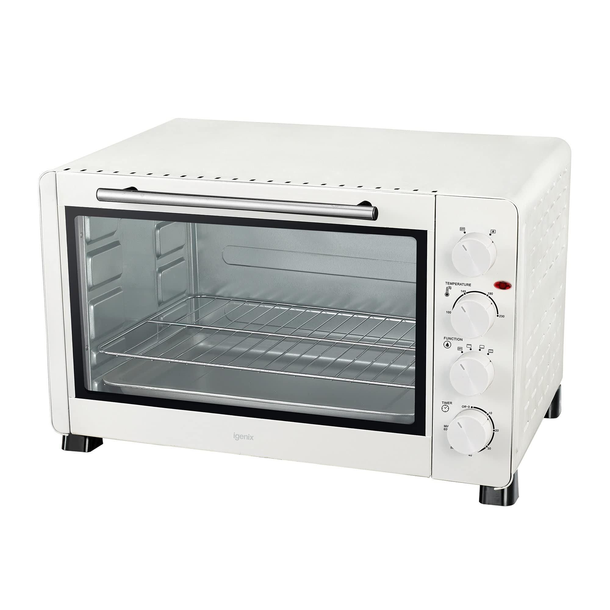 White - Igenix - IG7161 60 LITRE ELECTRIC MINI OVEN WITH DOUBLE HOT - 1